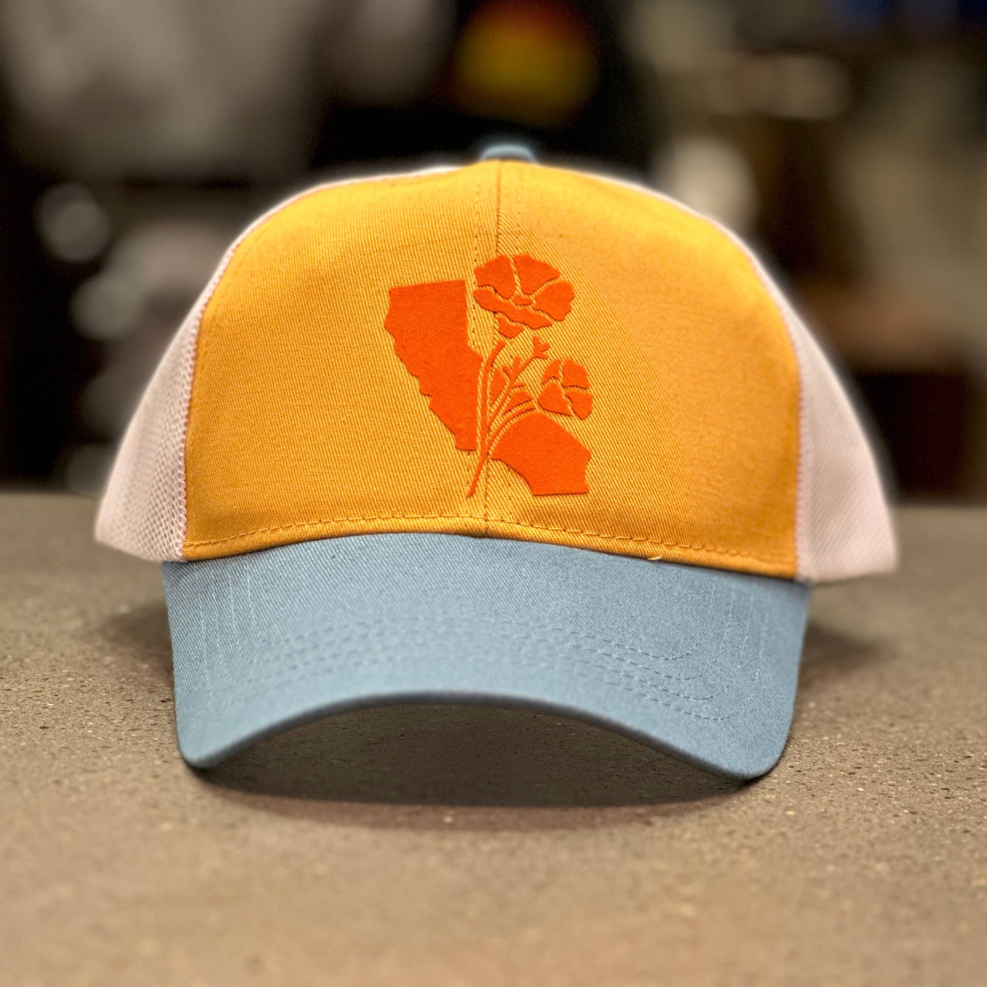 California Poppy Trucker hat