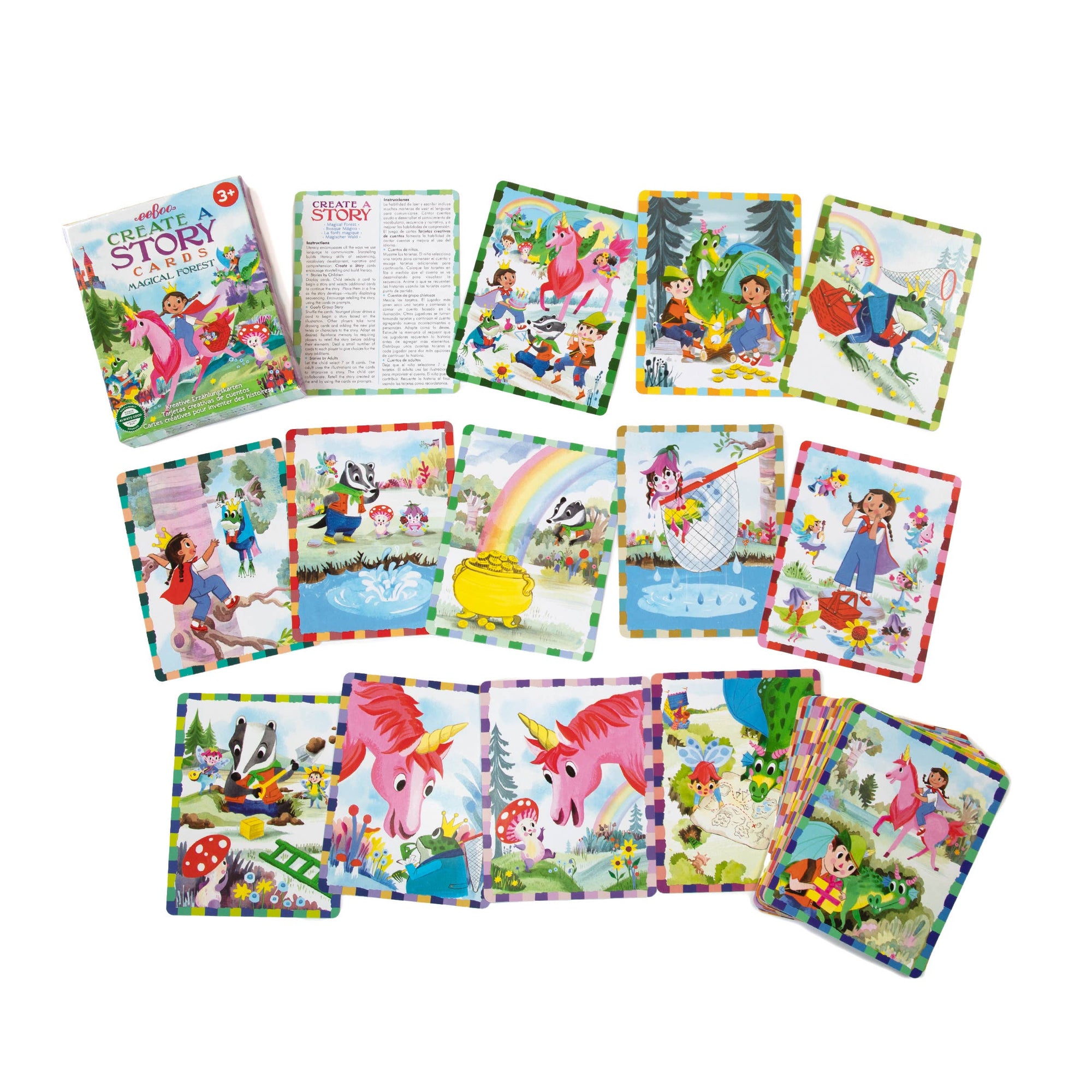 Set of colorful children's storybooks with illustrations on a white background