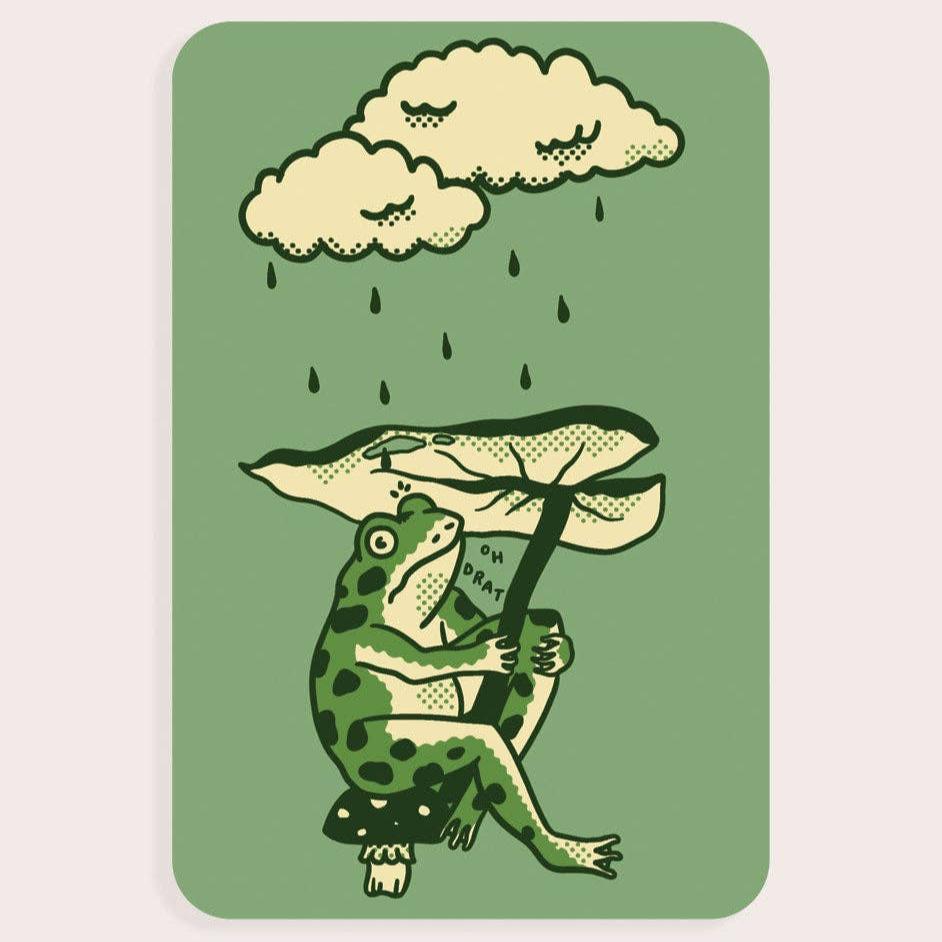 Leaf Umbrella Vinyl Sticker