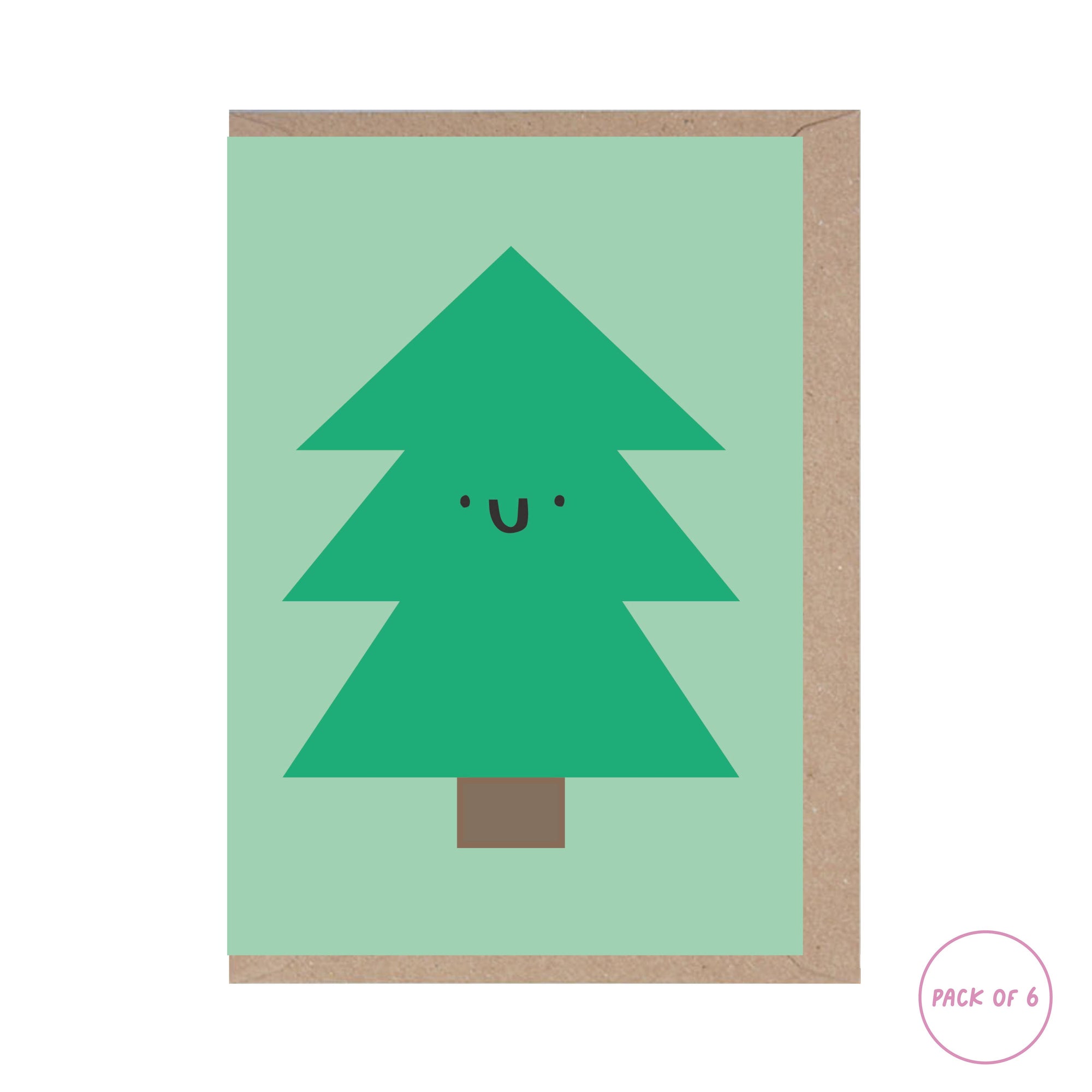 Mini Christmas Tree Cards - Pack of 6