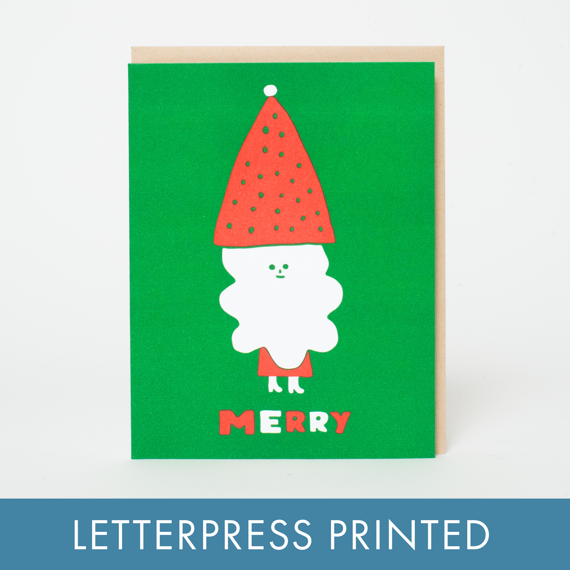 Merry Santa Holiday Letterpress Card - Suzy Ultman
