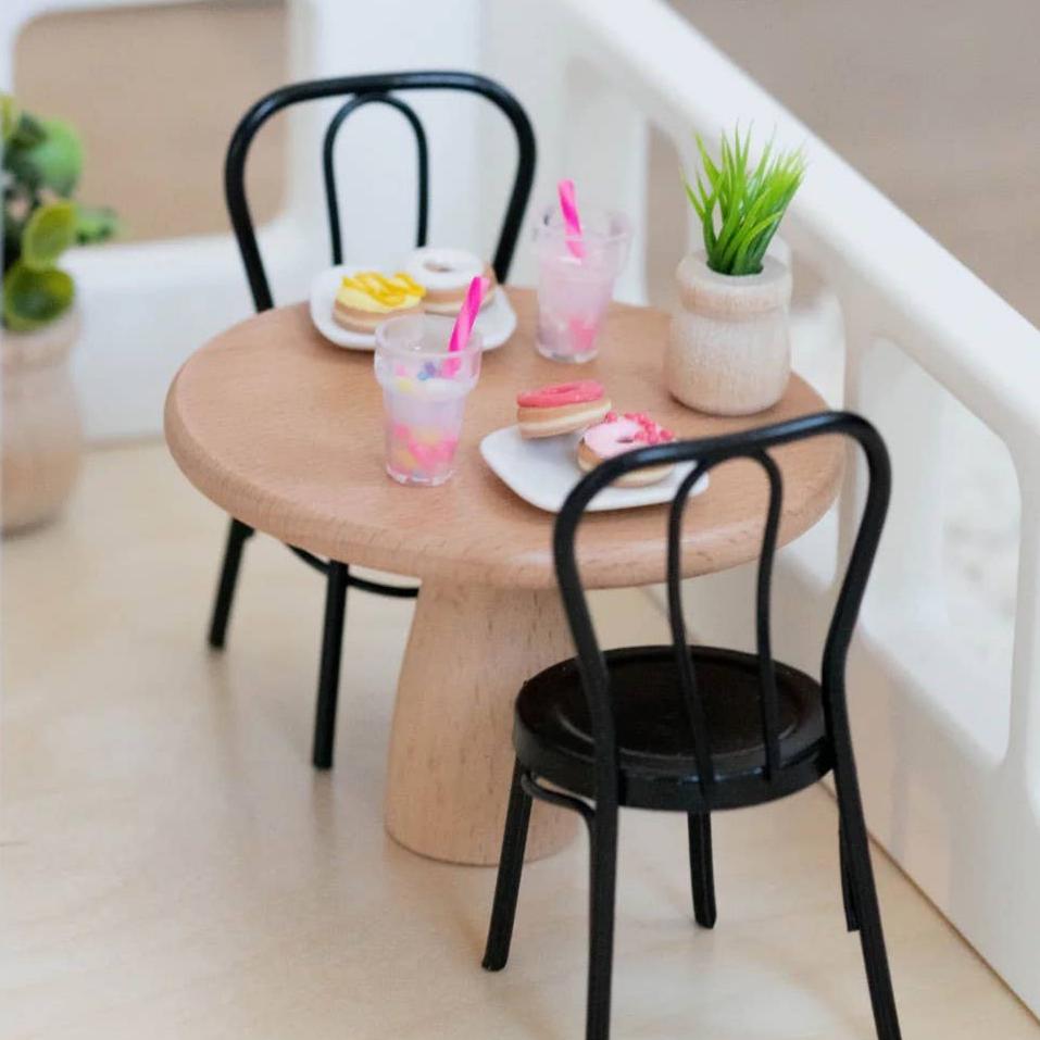 Dollhouse Round Bistro Dining Table - Natural Wood