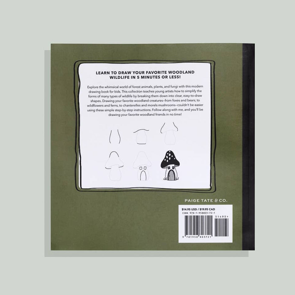 Mushrooms & Woodland Creatures: Kids How to Draw Book