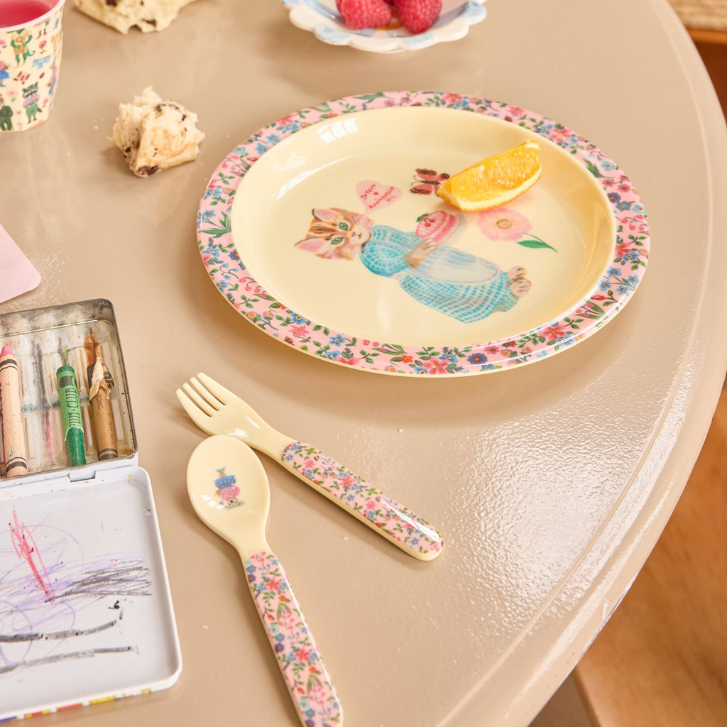 Kids Plate - Pink - Nathalie Lété Print