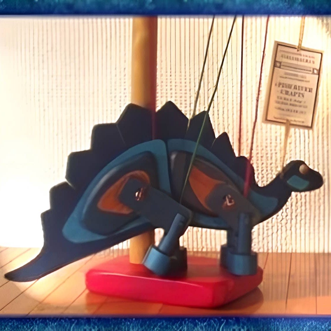 Animated Stegosaurus - A Marionette Wooden Action Toy