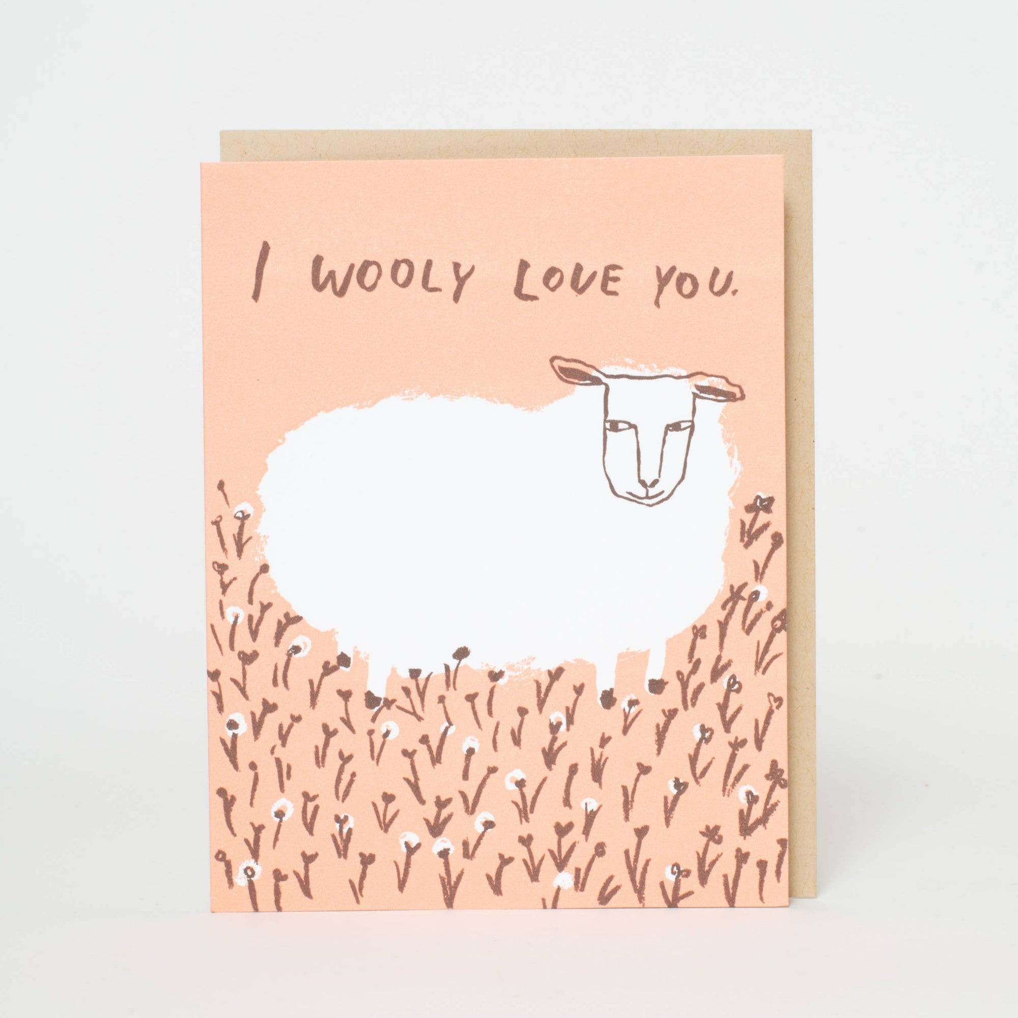 Wooly Love You Letterpress Card