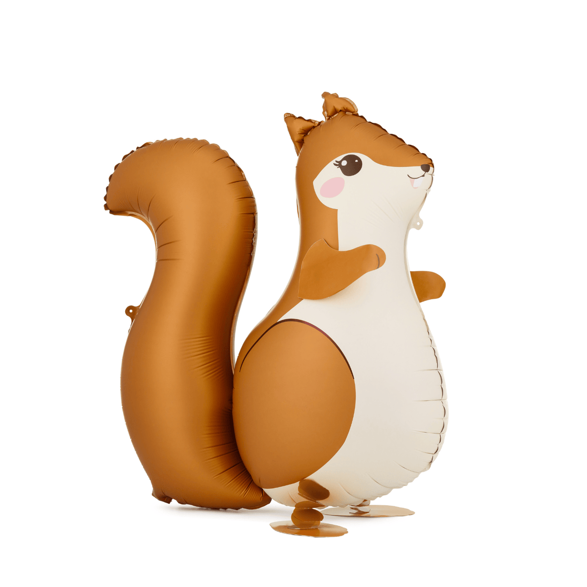 Inflatable squirrel toy on a white background