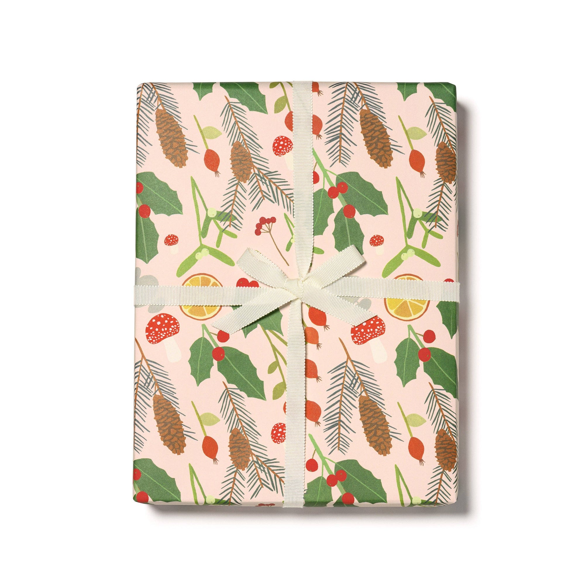 Holiday Greens wrapping paper- roll of 3 sheets