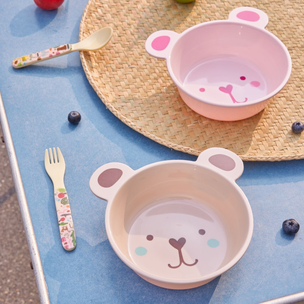 Melamine Kids Bowl | Brown Bear Print