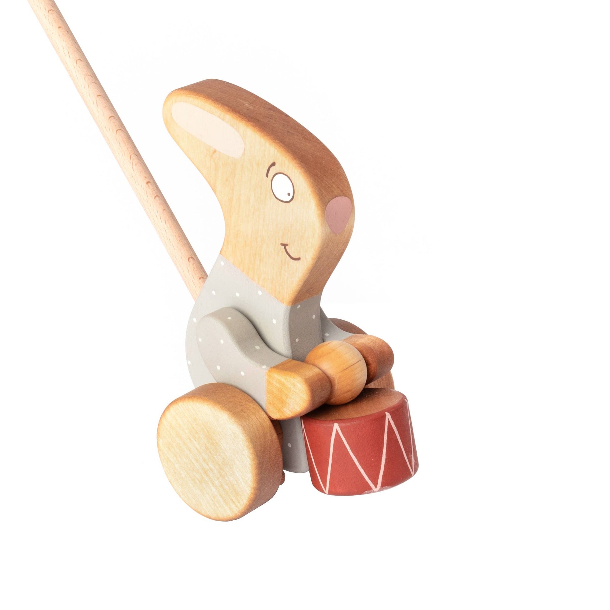 Push Toy Rabbit with a Drum