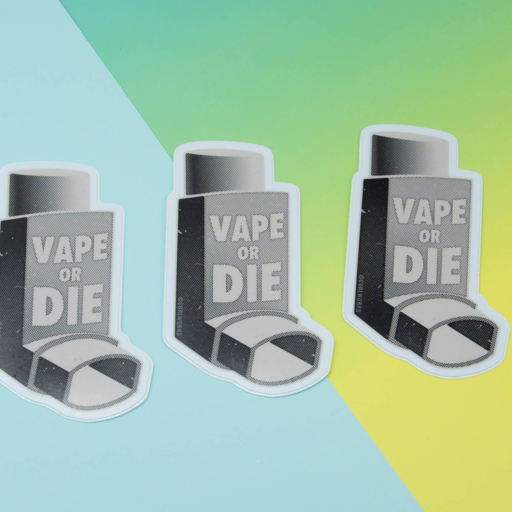 Vape or Die Inhaler - 3" Vinyl Sticker