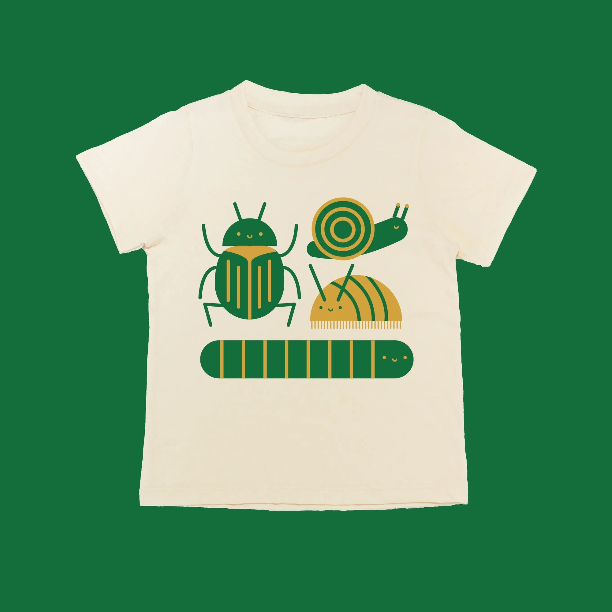 Bugs, Snail, Beetle, Worm, Rollie Pollie Kids Graphic Tee