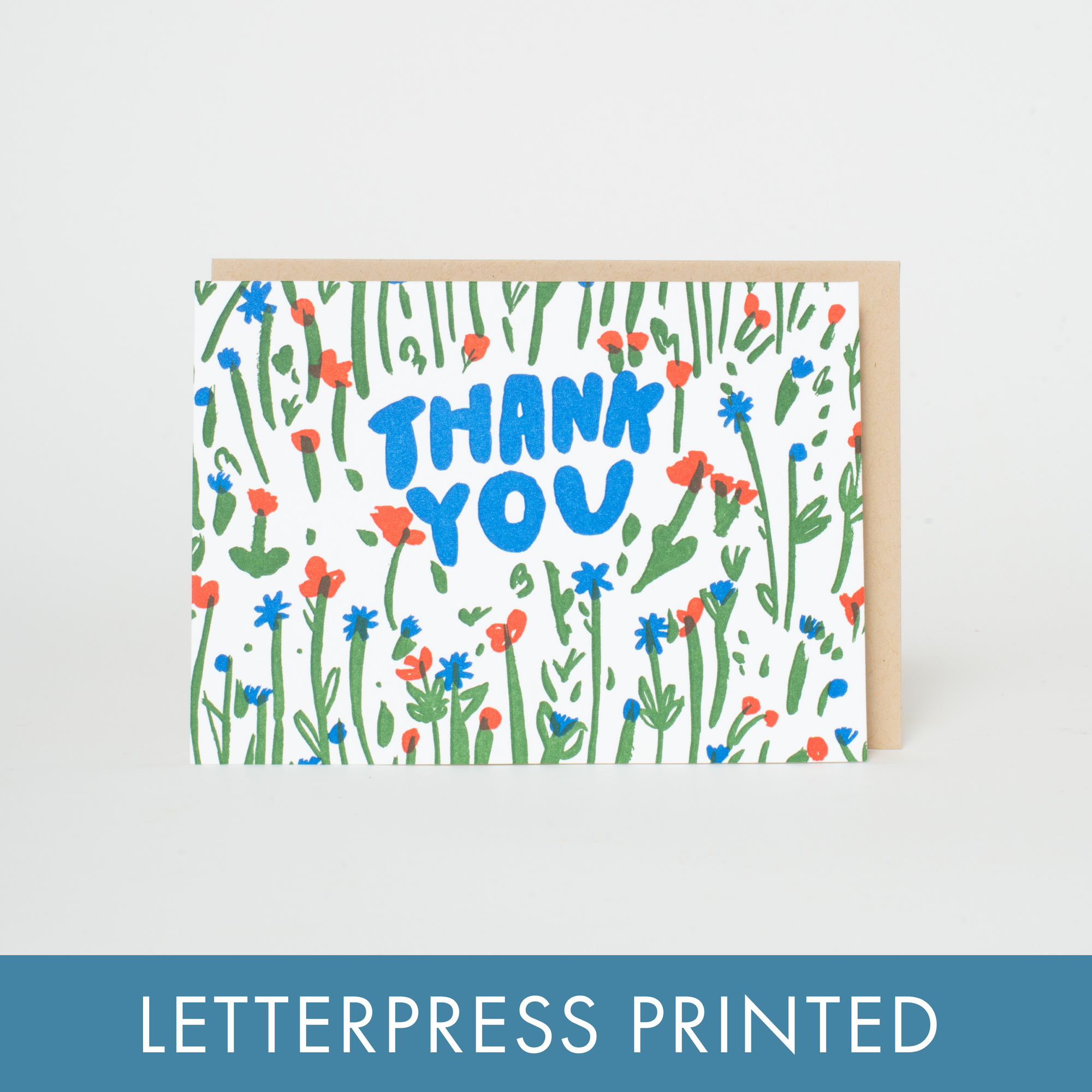 Thank You Meadow Letterpress Card