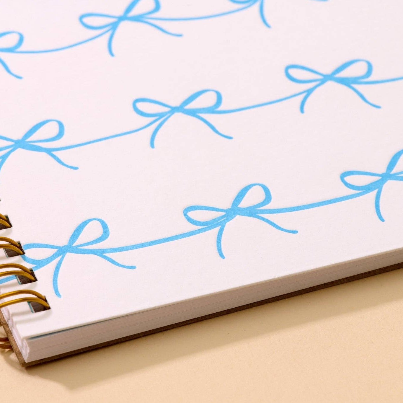 Bows Letterpress Spiral Notebook