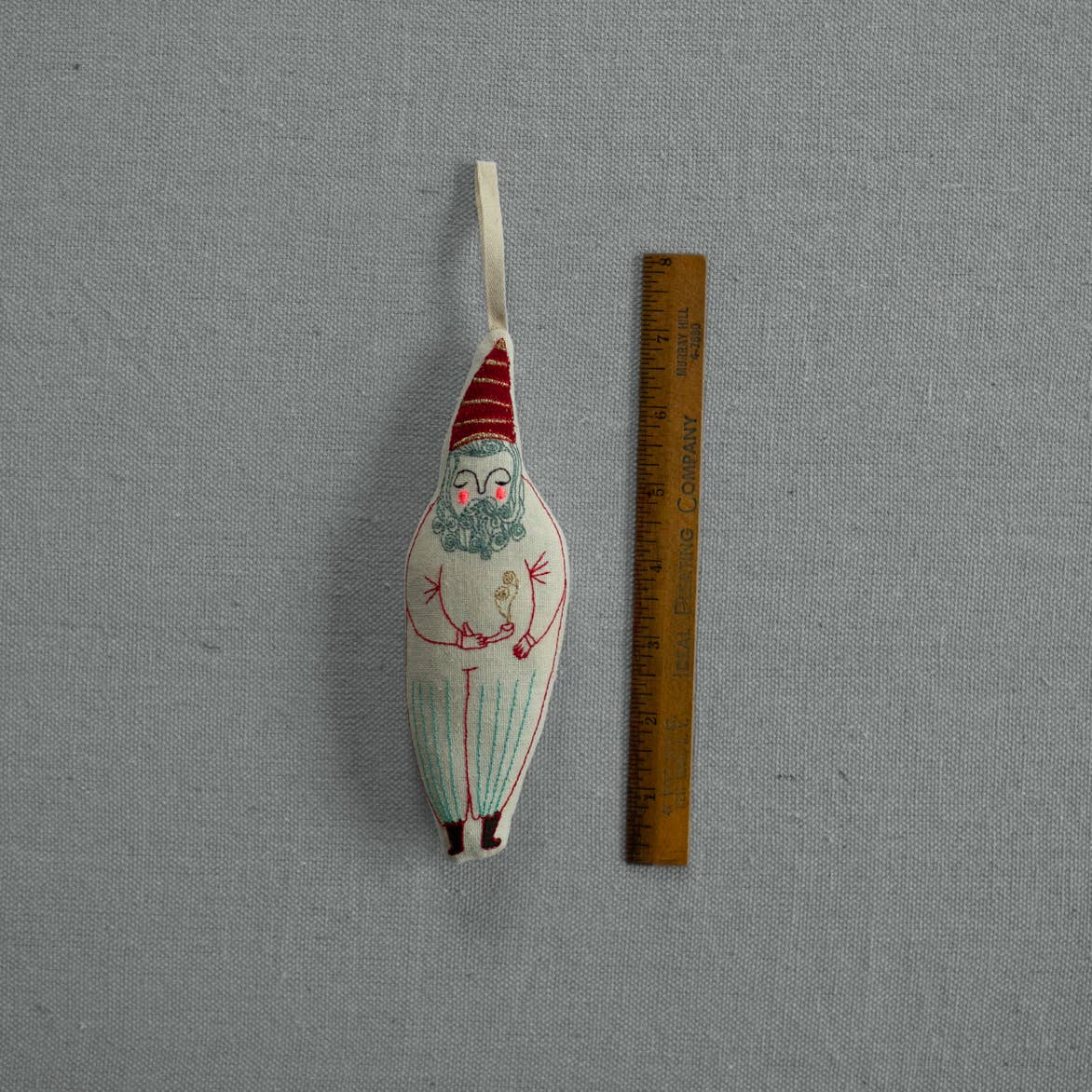 Garden Gnome, Cotton & lavender filled embroidered Ornament