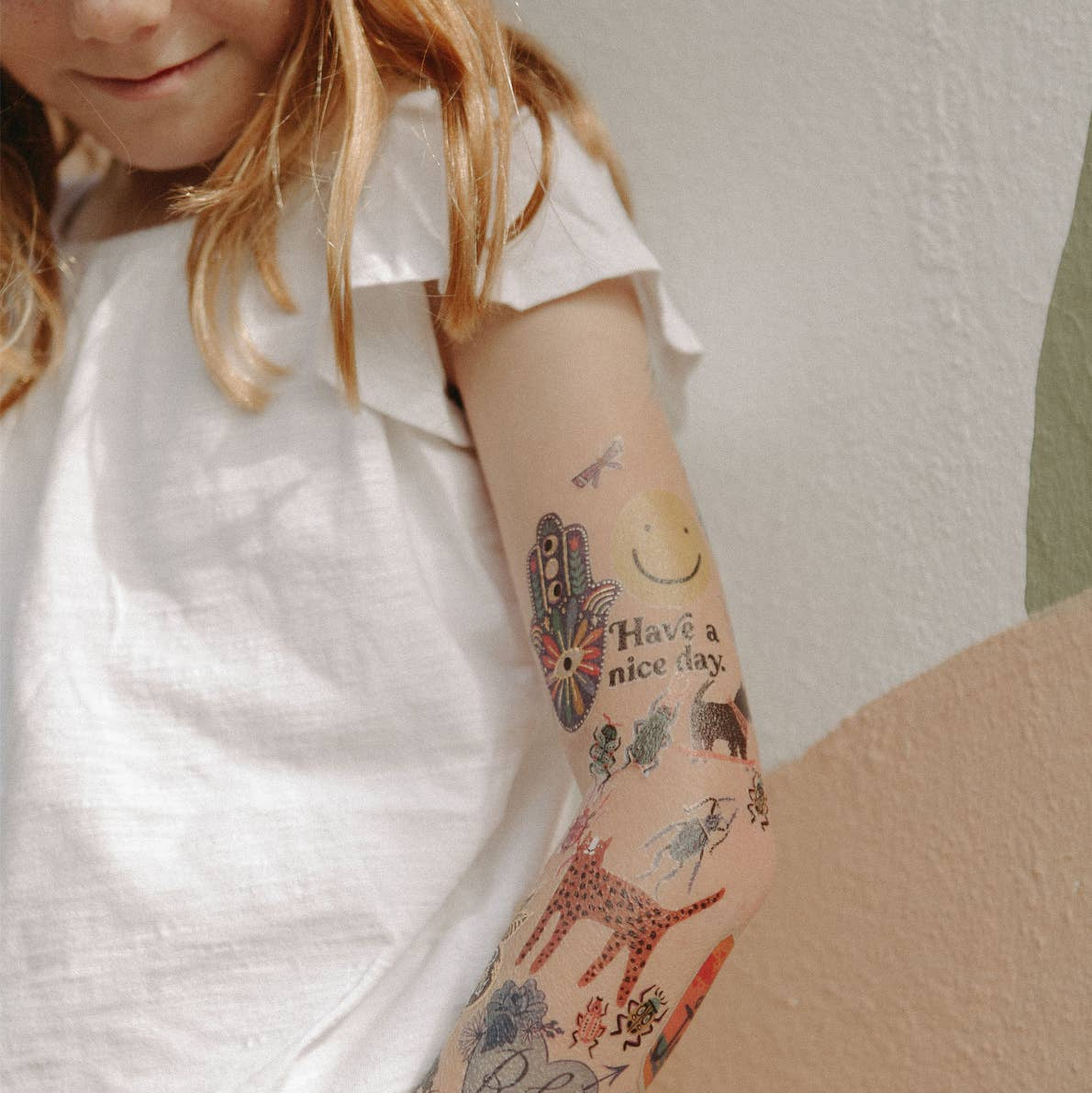 Skater Cat Temporary Tattoo