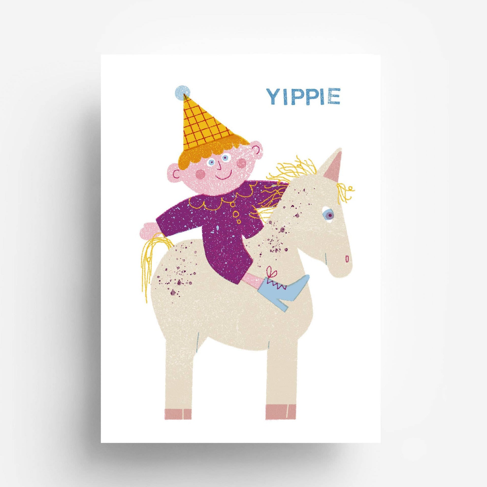 Yippie Clown Postcard -Barbara Dziadosz