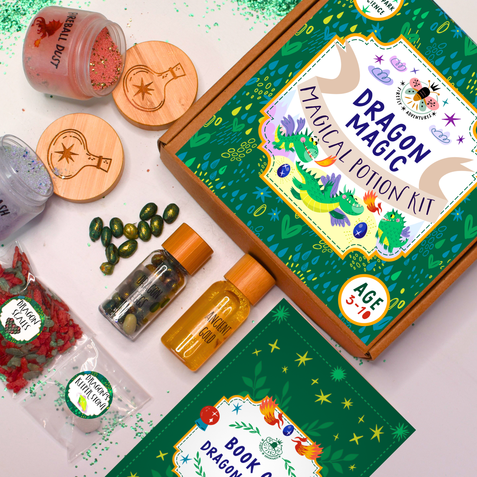 Dragon Magical Potion Kit with various components on a white background