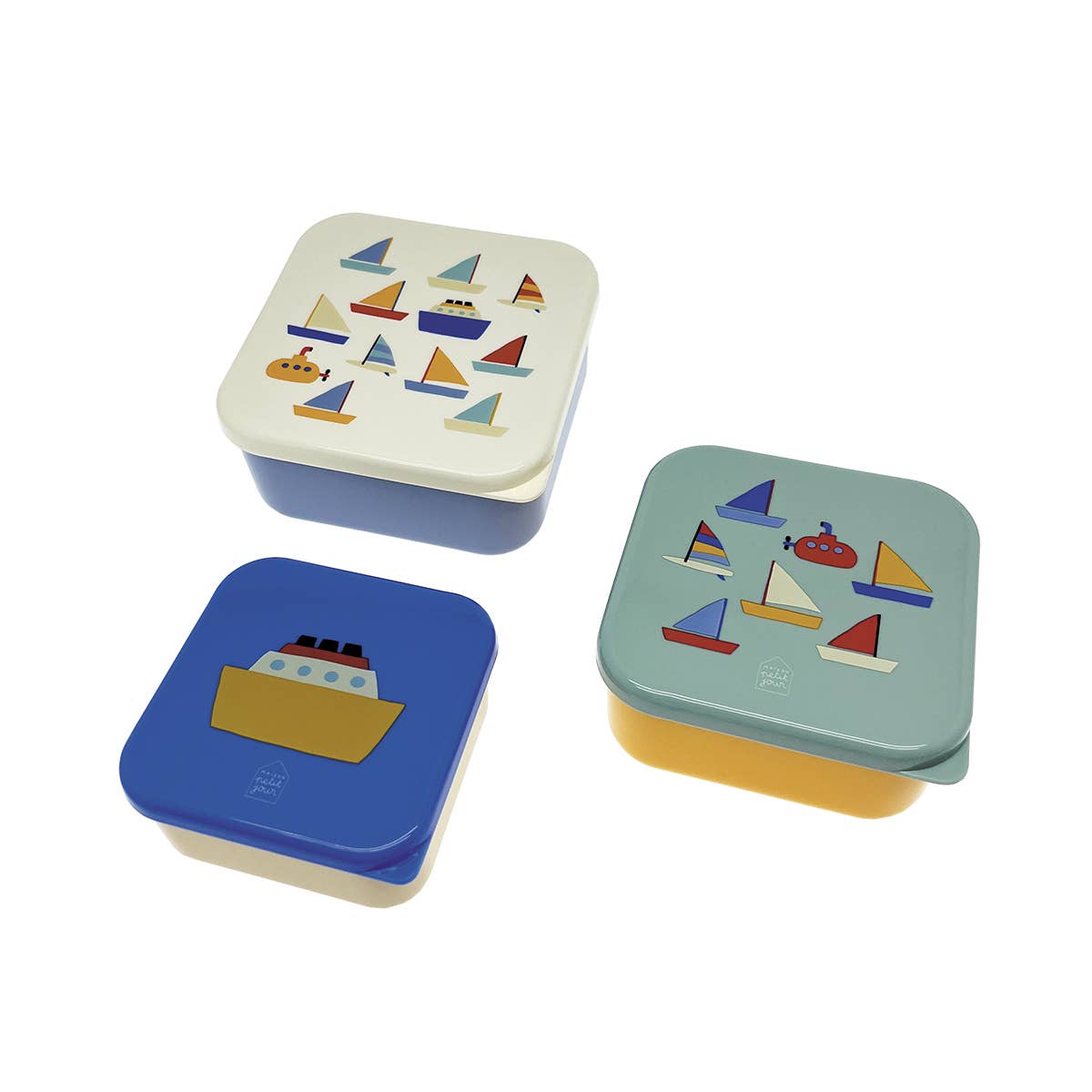 Set of 3 lunch boxes -The Boats