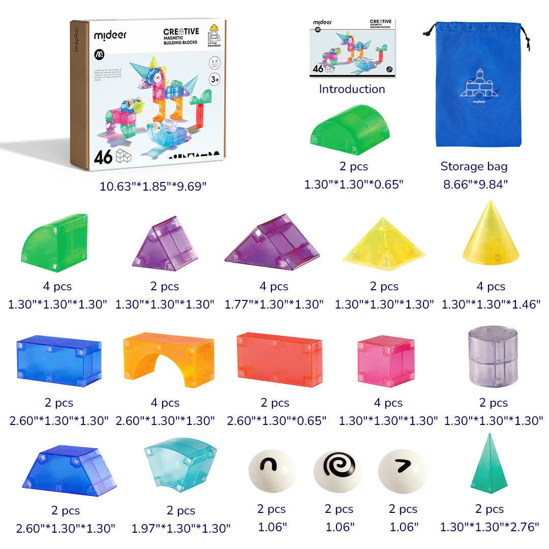 Creative Magnetic Building Blocks 46pcs