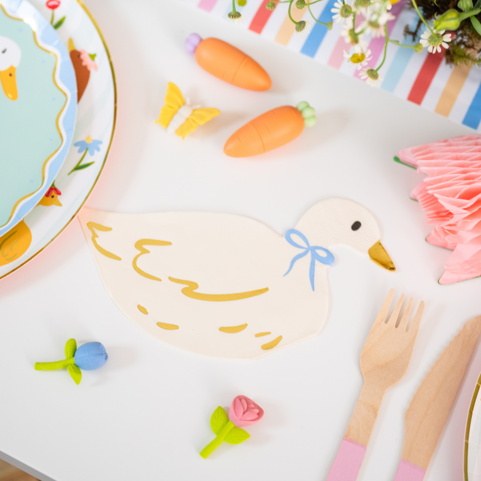 Spring Flowers & Butterflies Eraser Set