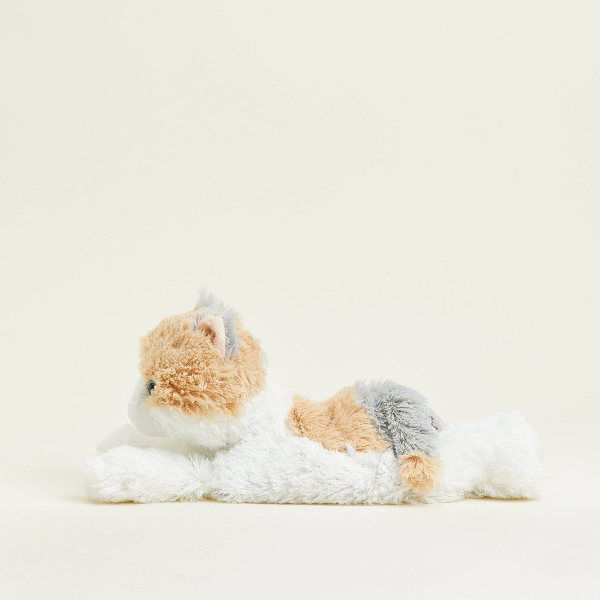 Plush toy fox on a light beige background