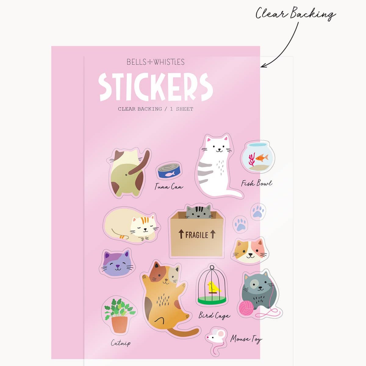 Cats Clear Stickers