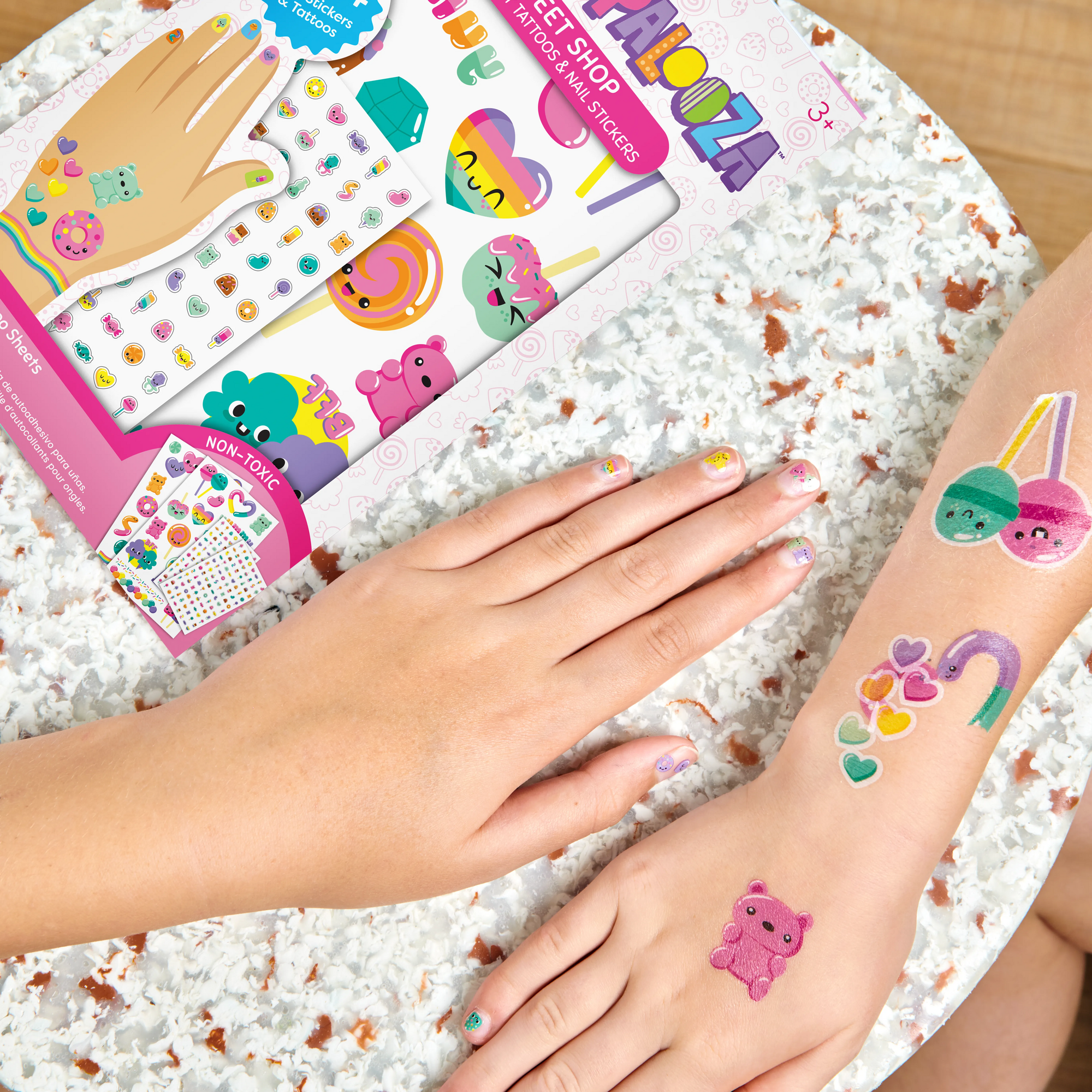 Tattoo Palooza Nail Stickers & Temporary Tattoo- Sweet Shop