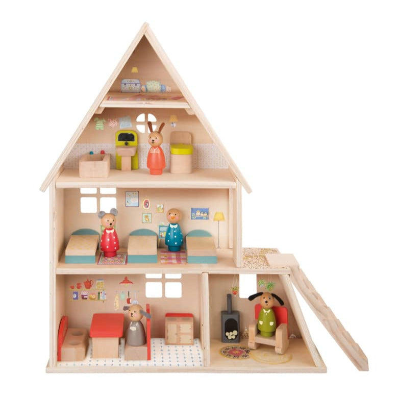 Wooden Playhouse -The Big Family 3yrs+