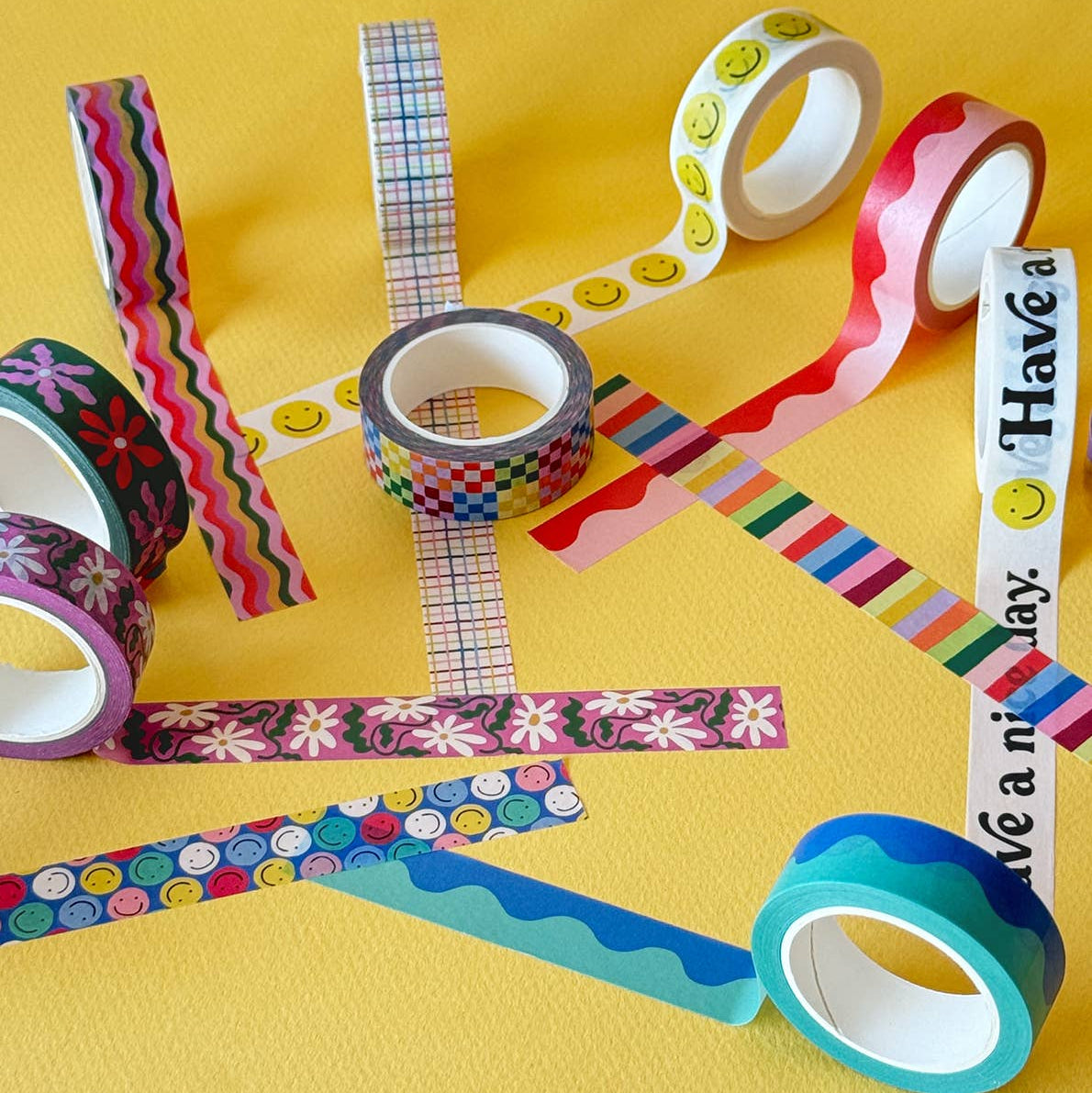 Rainbow Washi Tape, Set of 3