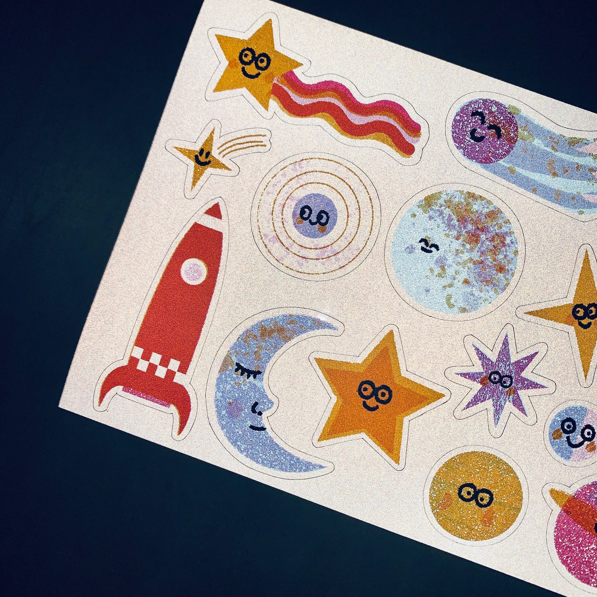 Space Reflective Sticker Sheet -Barbara Dziadosz