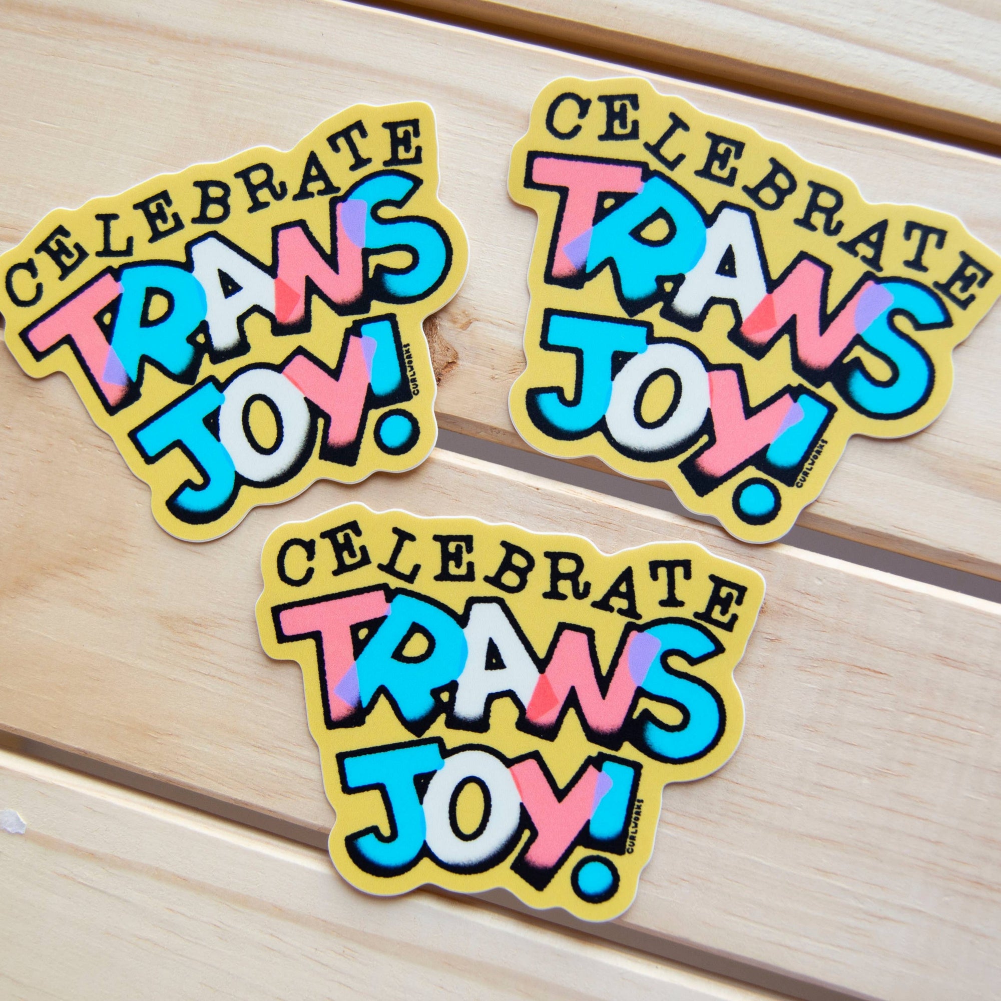 Celebrate Trans Joy 2  - 3" Vinyl Sticker 