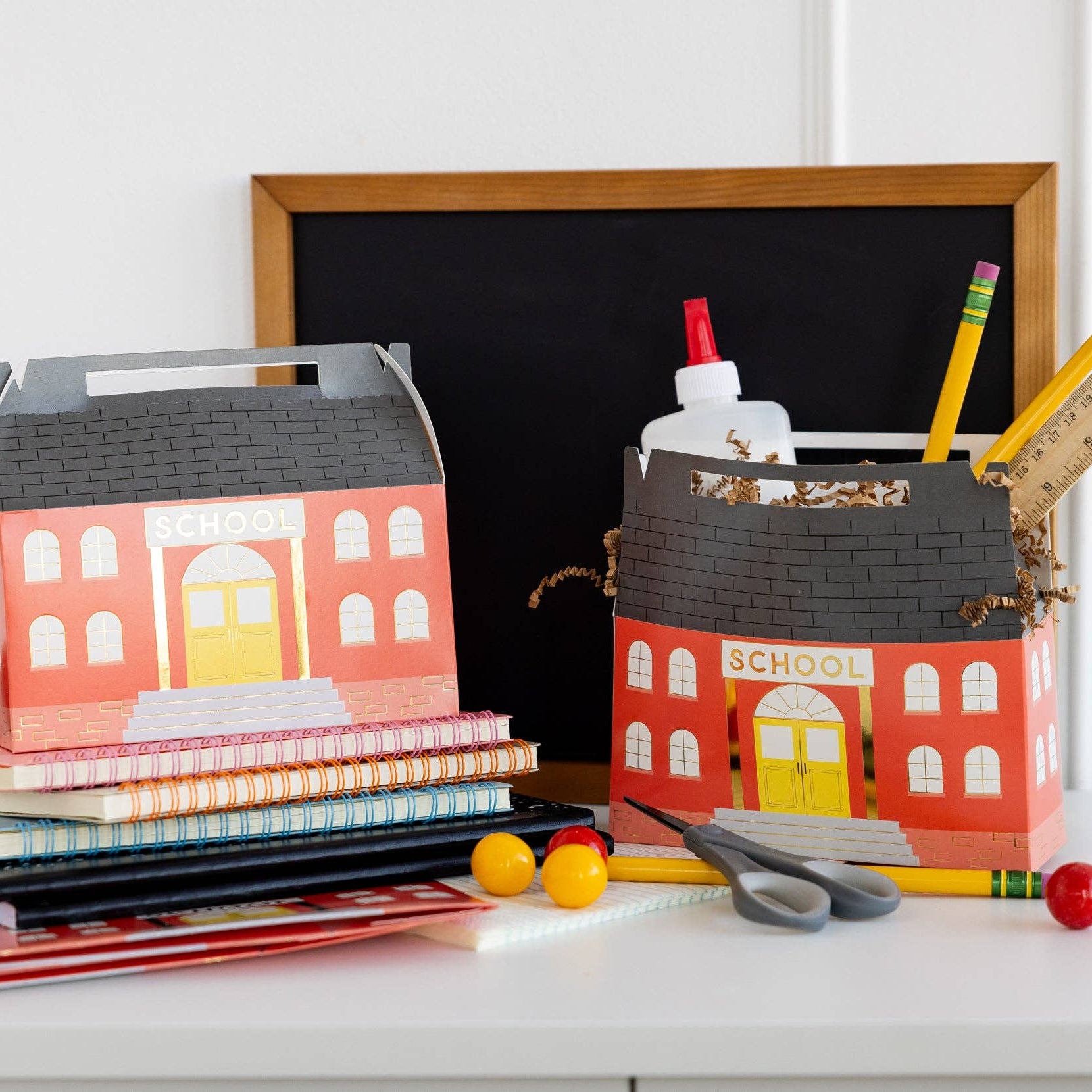 School House Halloween Treat Boxes (8pk)