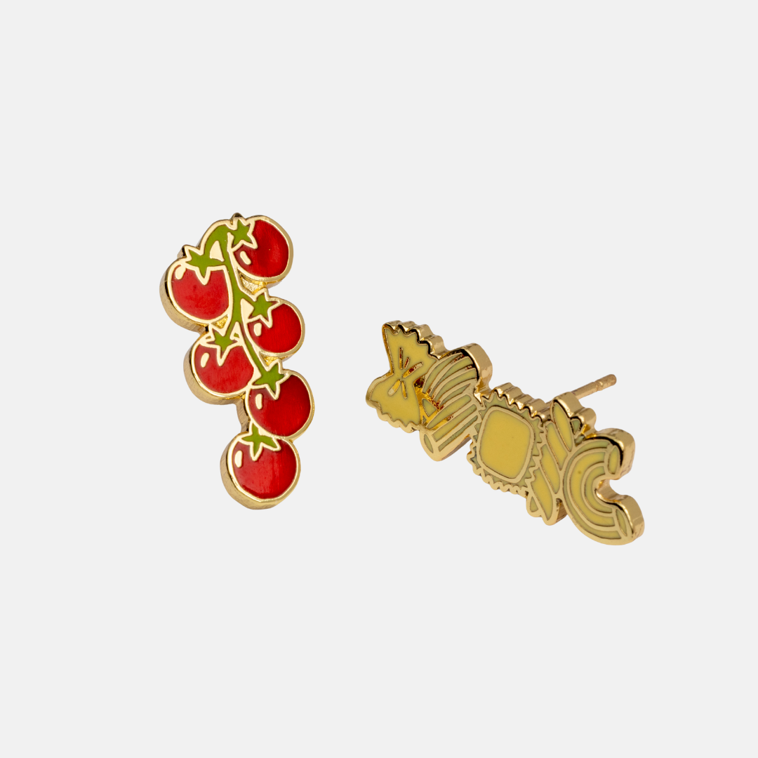 Tomatoes & Pasta Earrings