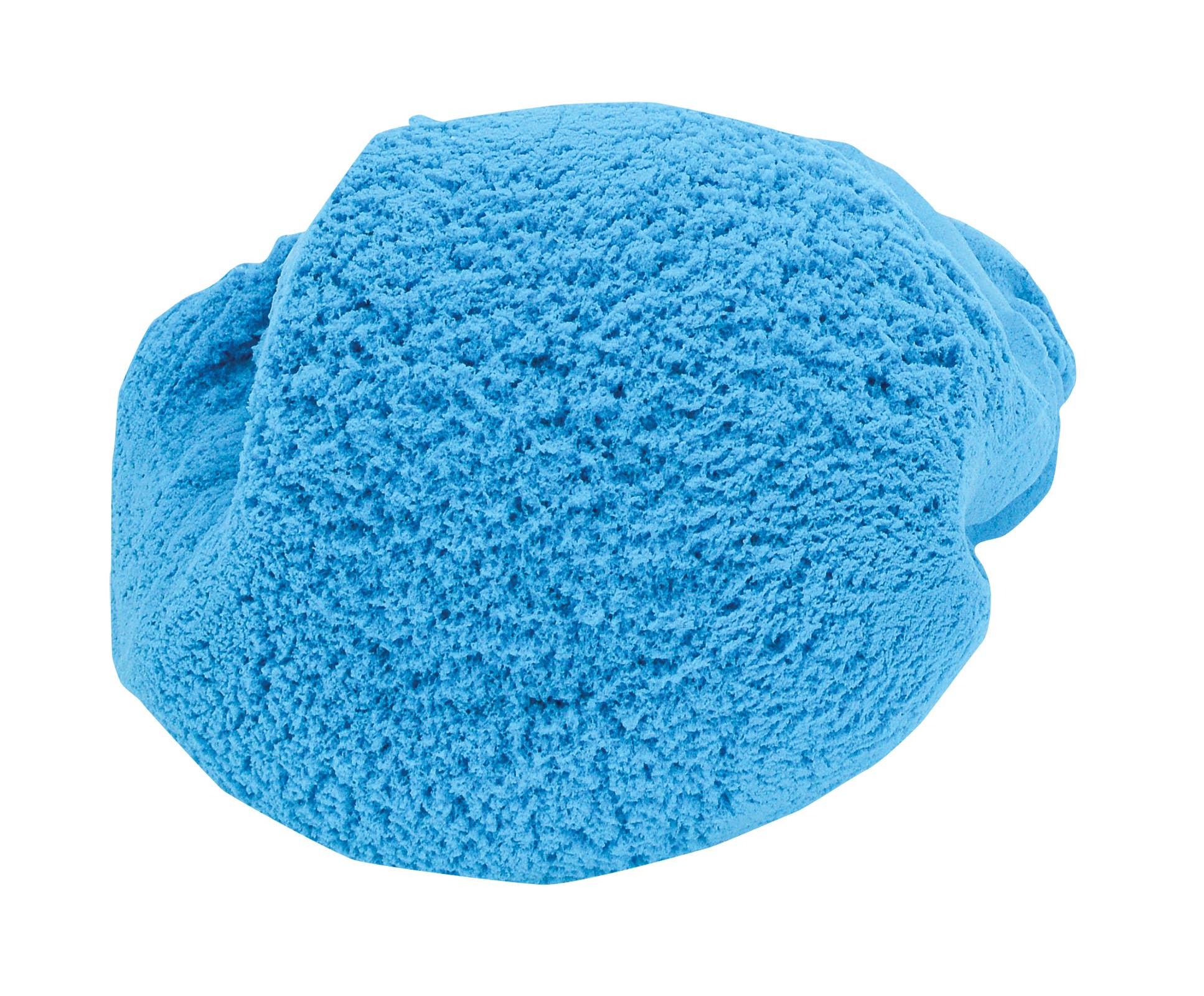 Blue textured dough on a white background
