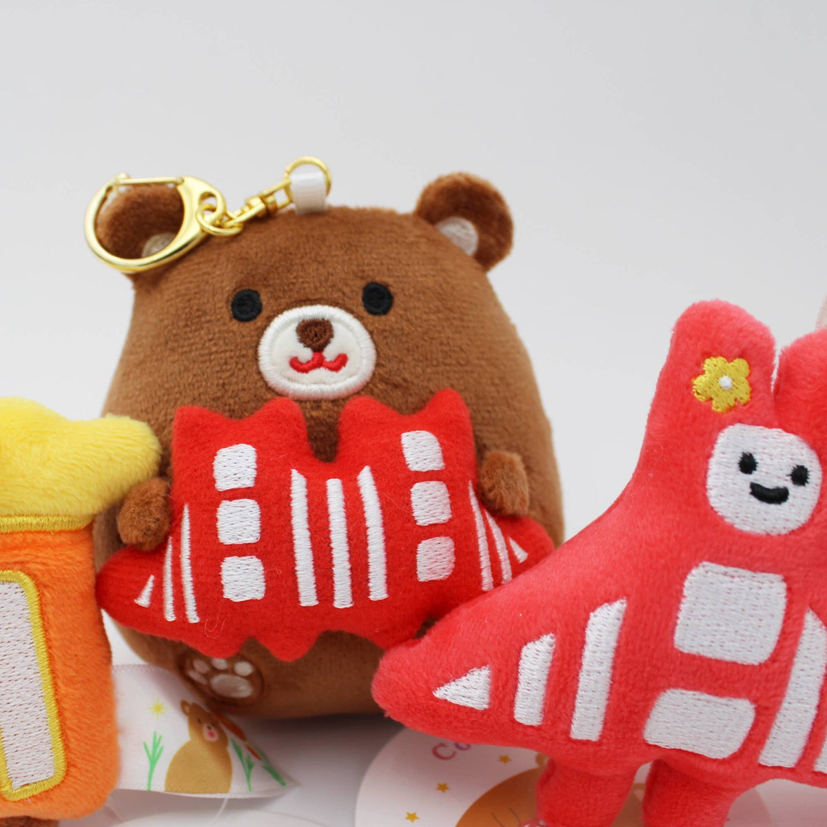 Plush Mascot Keychains - CA Bear with Golden Gate Bridge