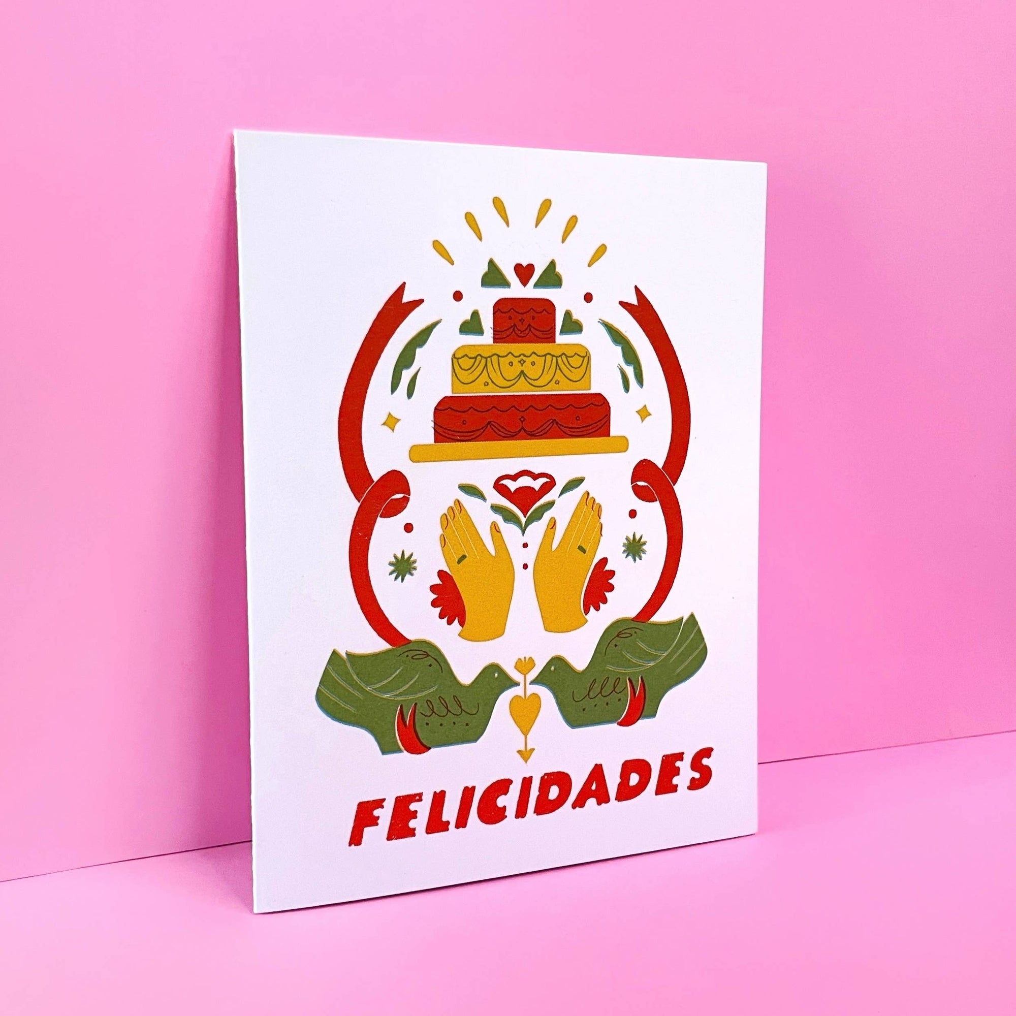 Felicidades - Risograph congrats Card