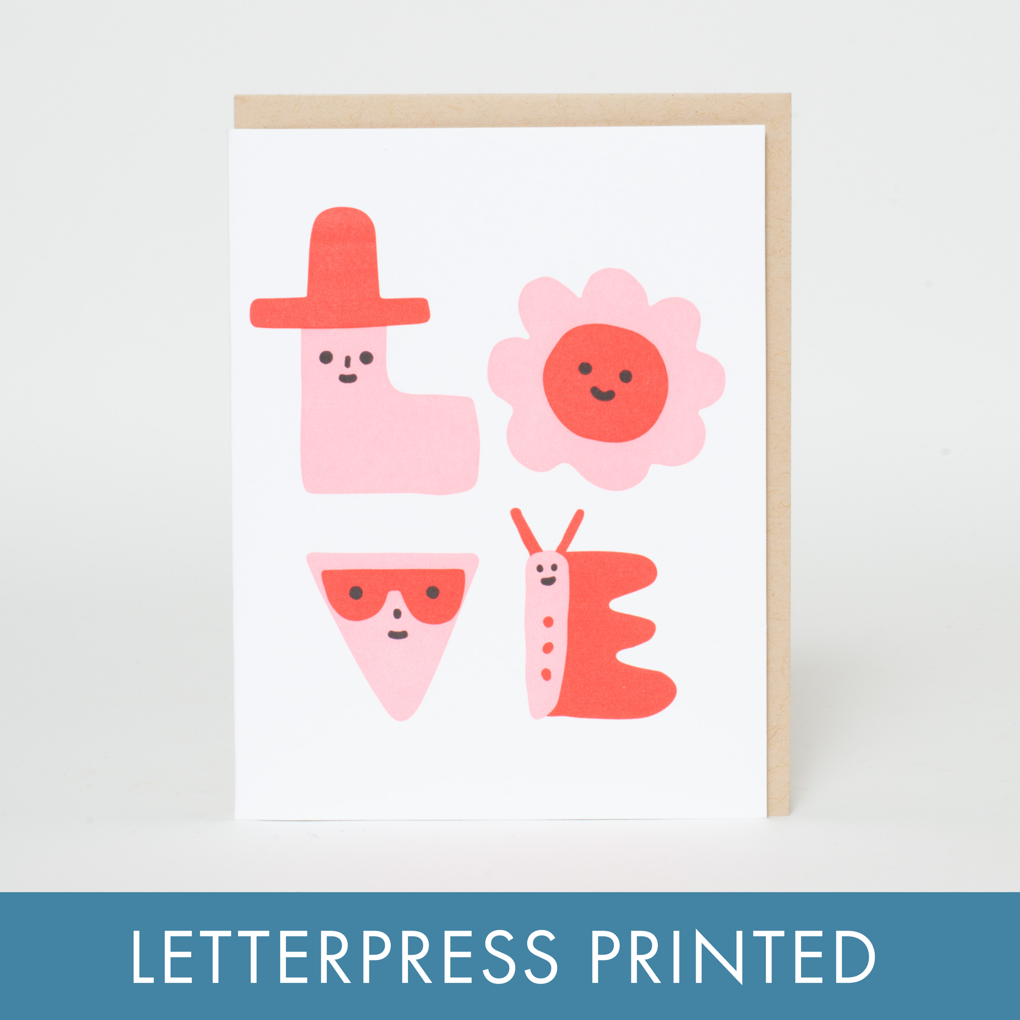 LOVE Characters Letterpress Card - Suzy Ultman