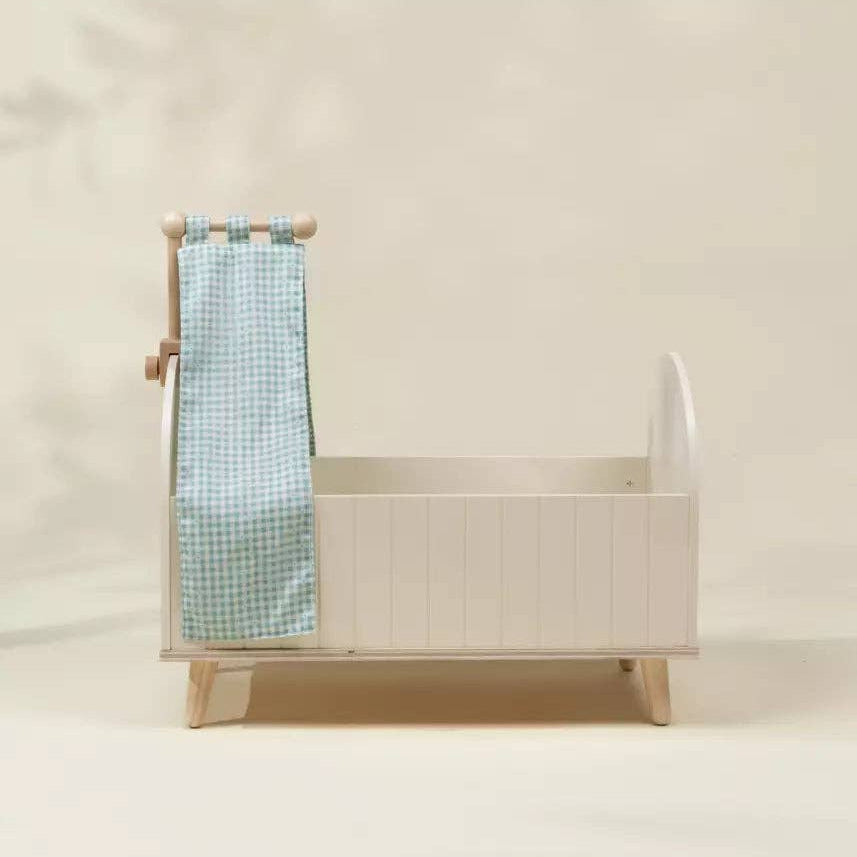 Wooden Dolls’ Crib & Accessories