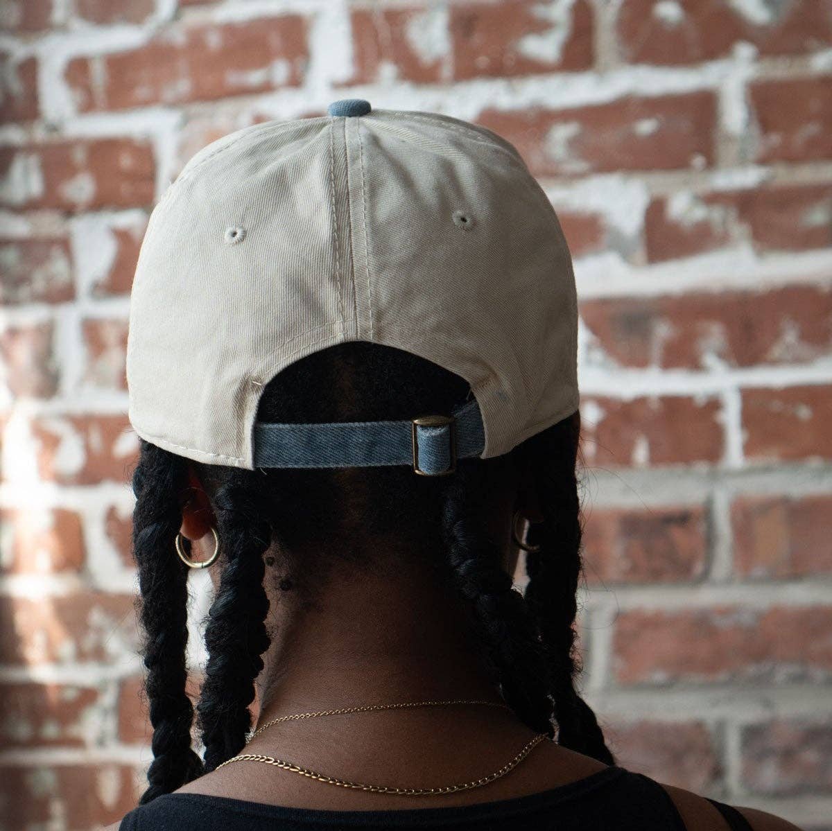 Blue Blooms Two-Tone Dad Hat