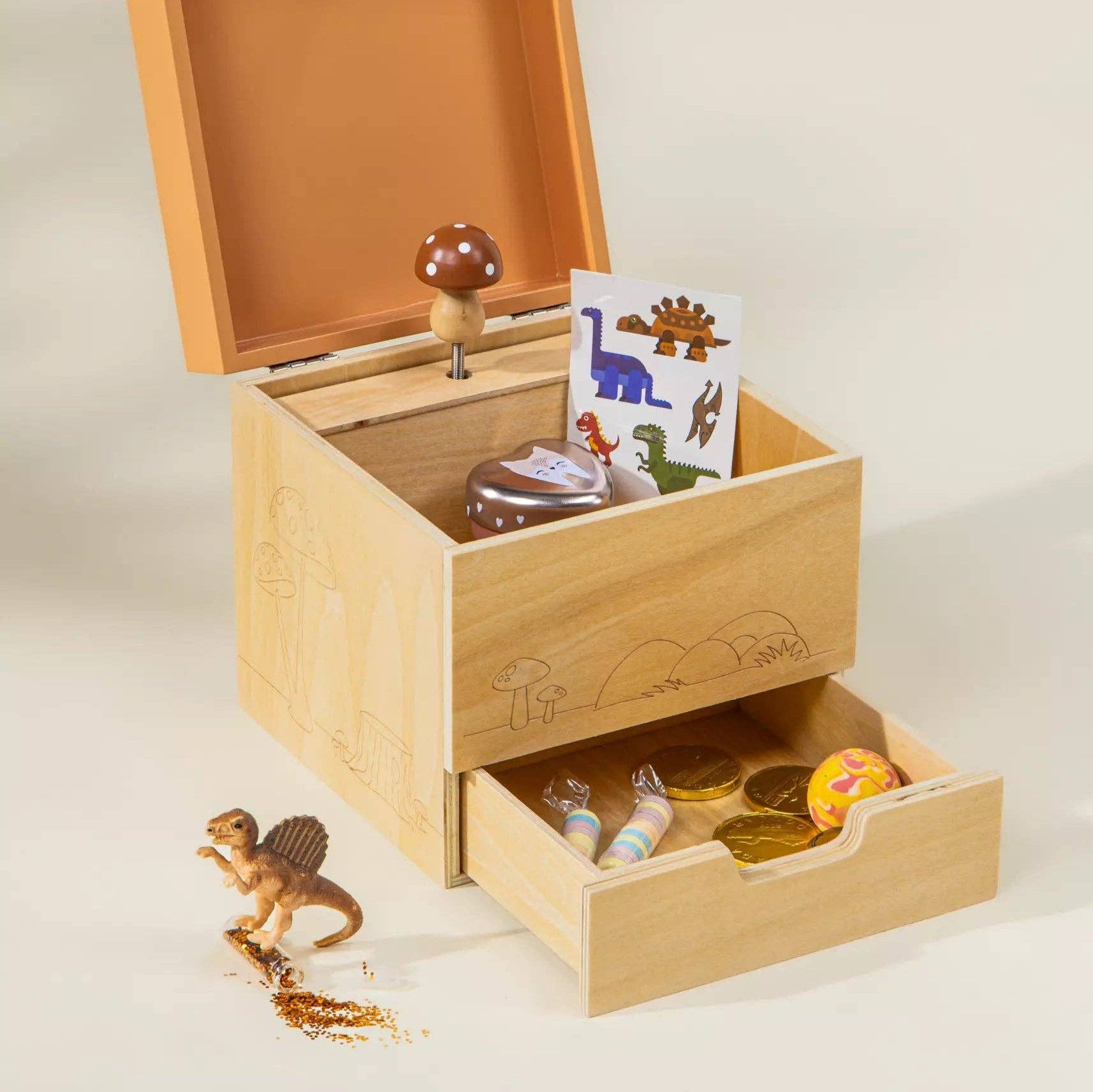 Wooden Musical Souvenir Box - Nature 
