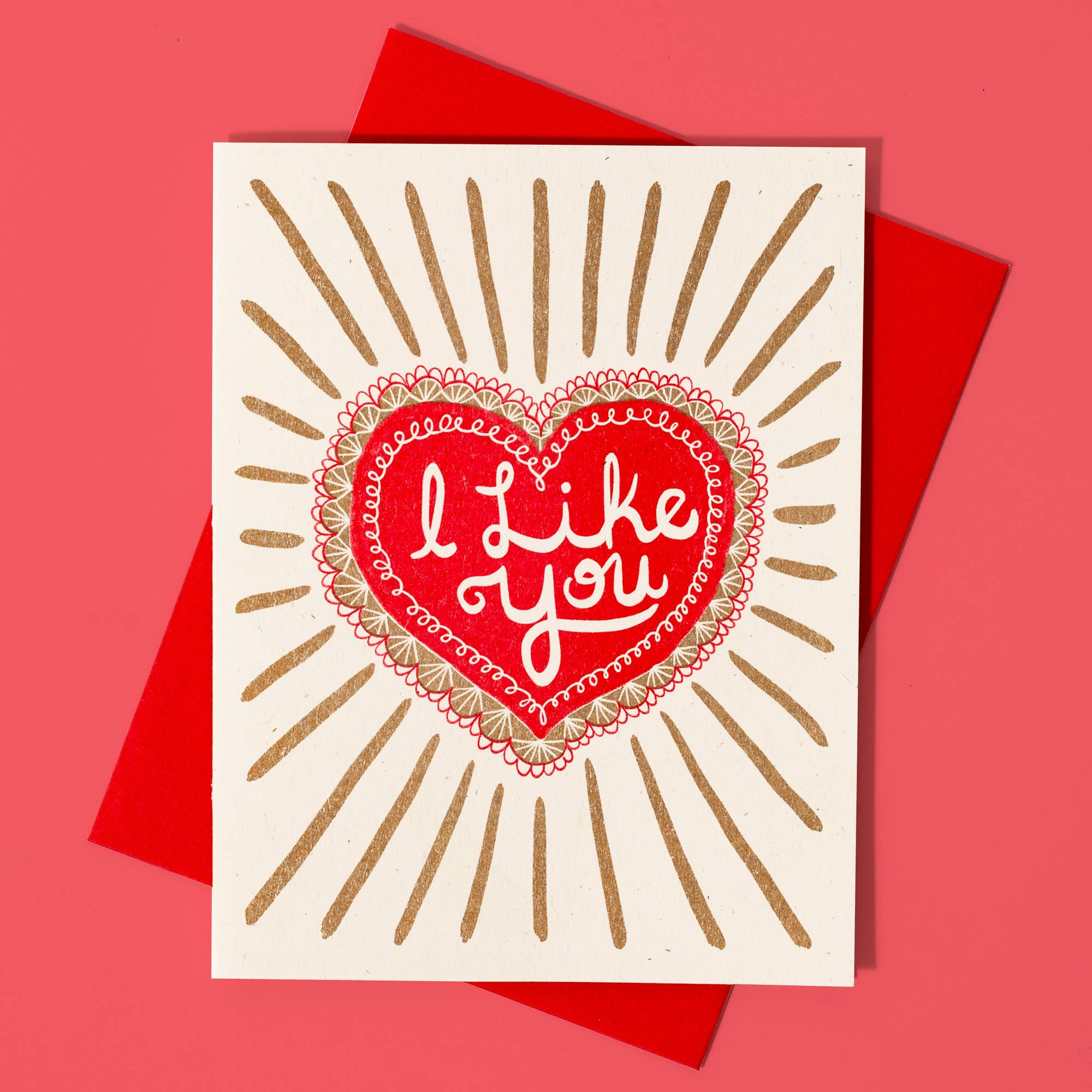 I Like You - Risograph Card