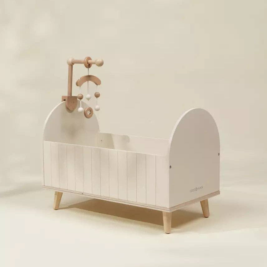 Wooden Dolls’ Crib & Accessories