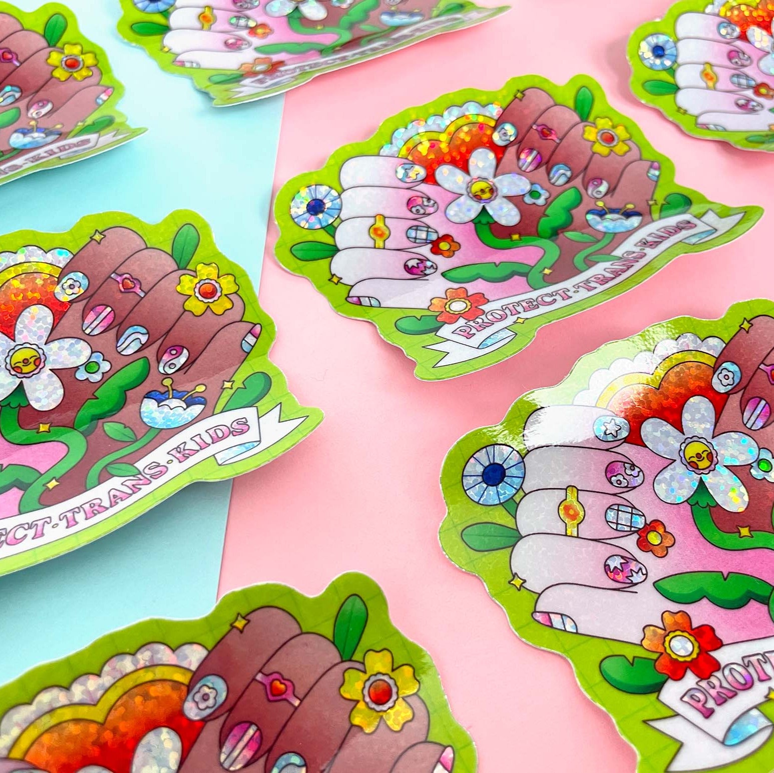 Protect Trans Kids Sticker | Holographic | LGBTQIA+ | Pride