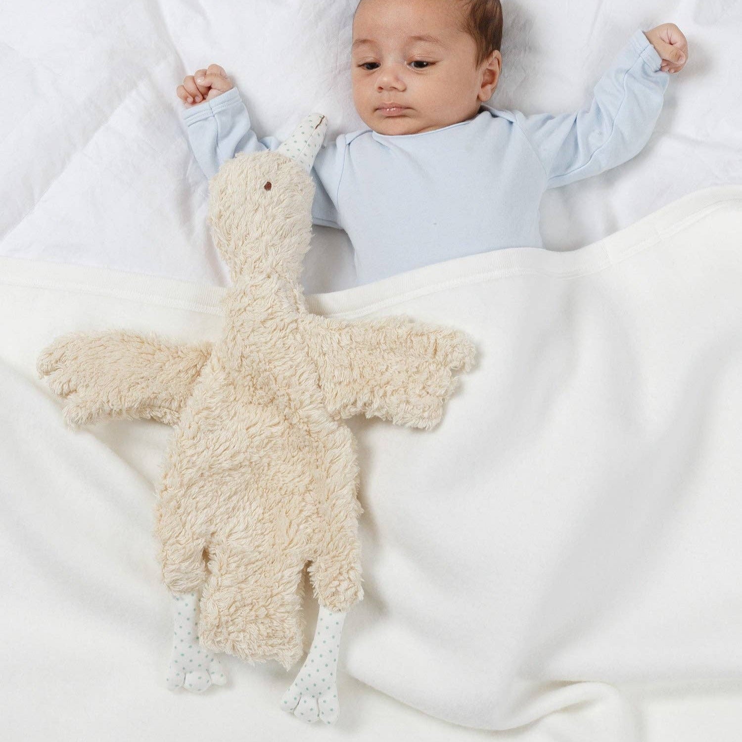 Organic Abigail the Goose Sherpa Snuggle Lovey