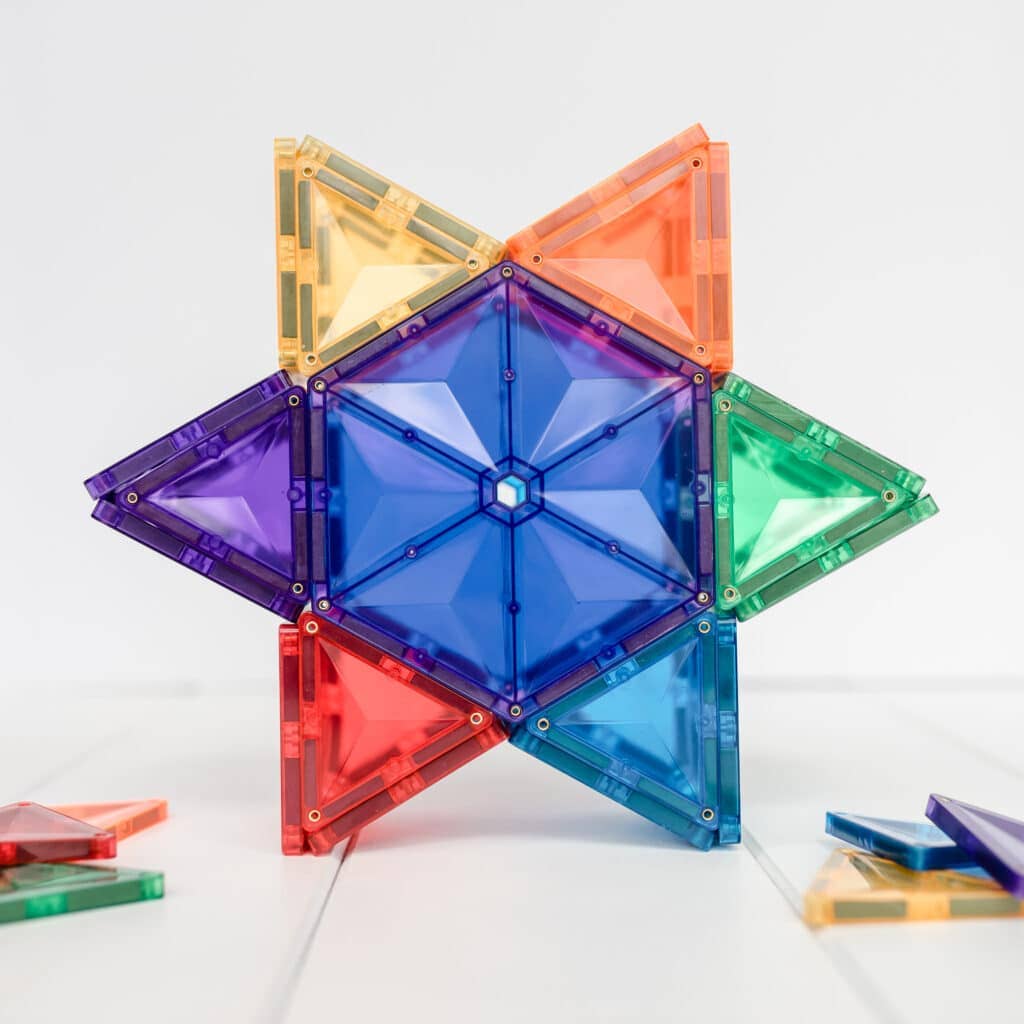 CONNETIX Magnetic Tiles Rainbow Geometry Pack - 30 Pcs
