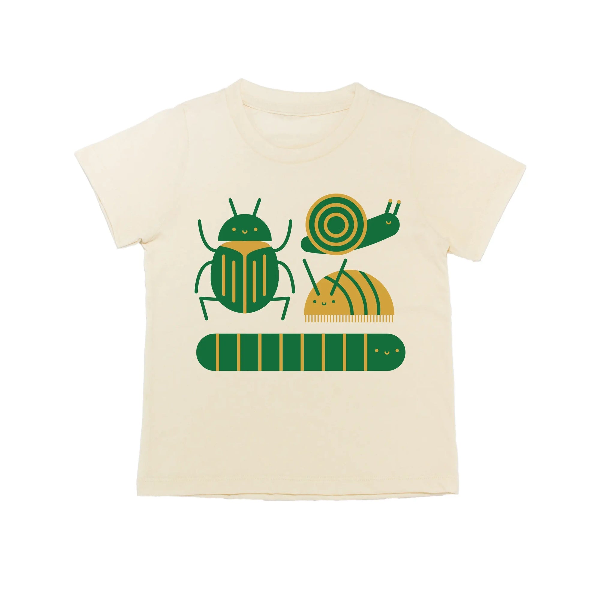 Bugs, Snail, Beetle, Worm, Rollie Pollie Kids Graphic Tee