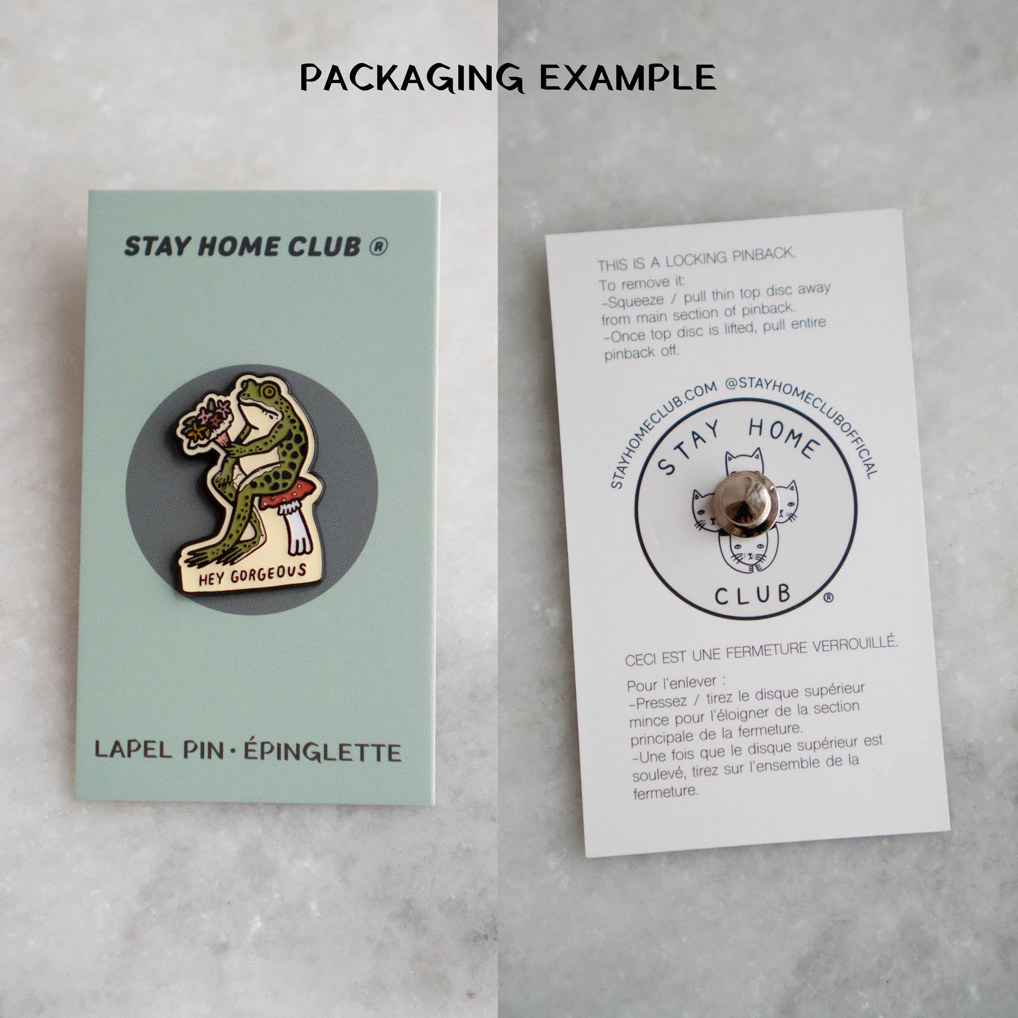Hey Gorgeous Enamel Lapel Pin