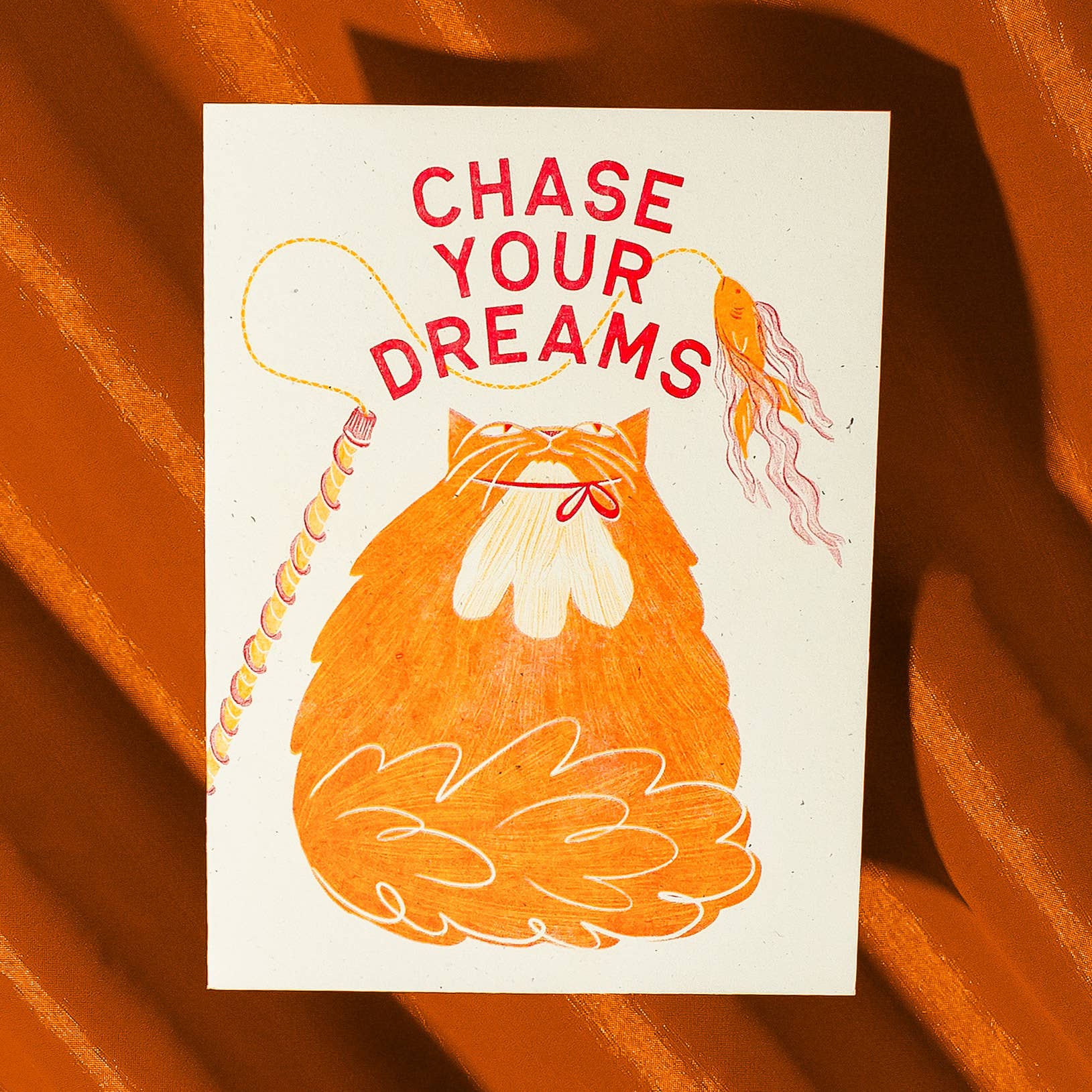 Chase Your Dreams - Risograph Card