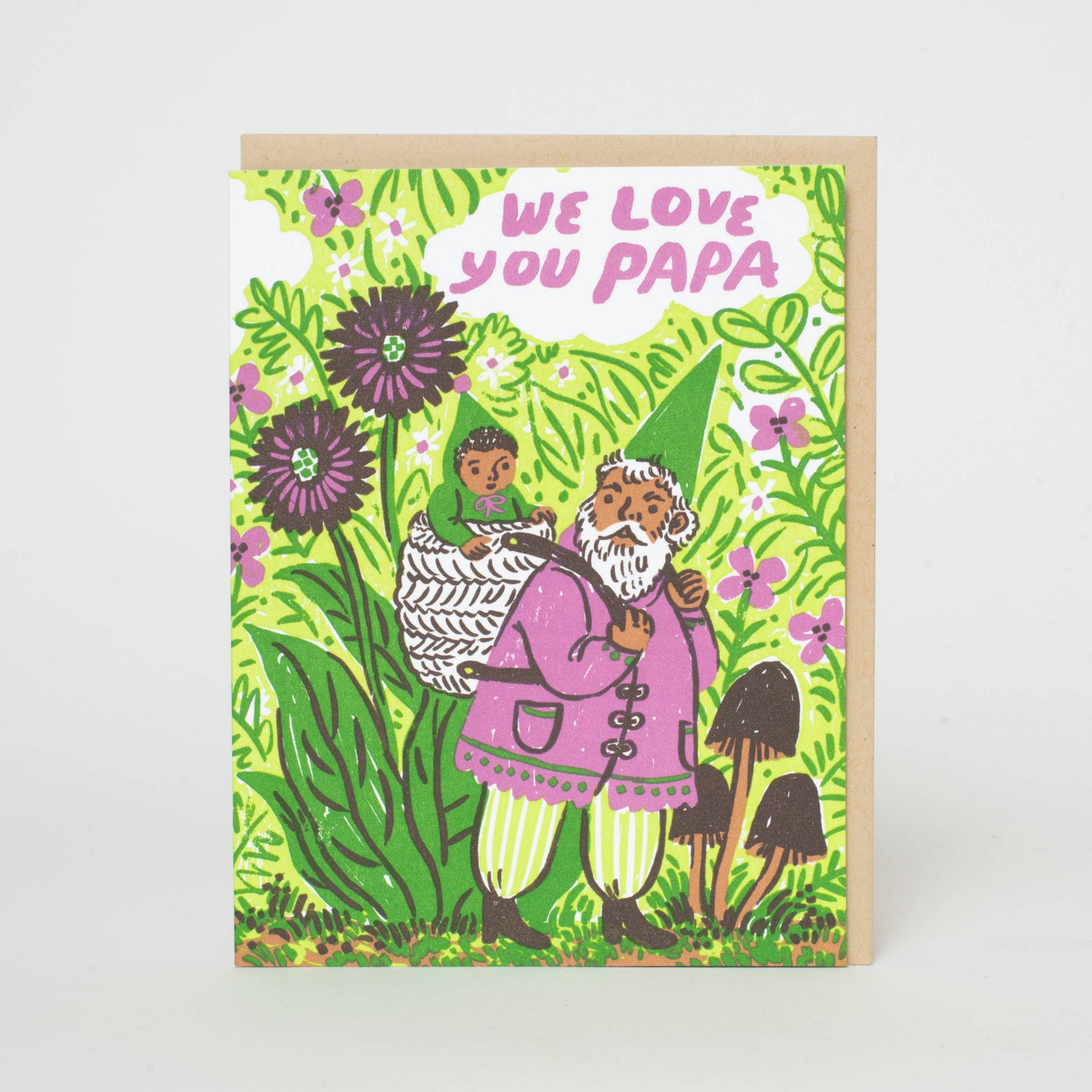 Gnome Father's Day Letterpress Card - Phoebe Wahl